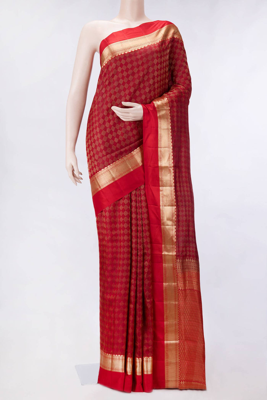 Maroon Dual Tone Soft Silk Saree