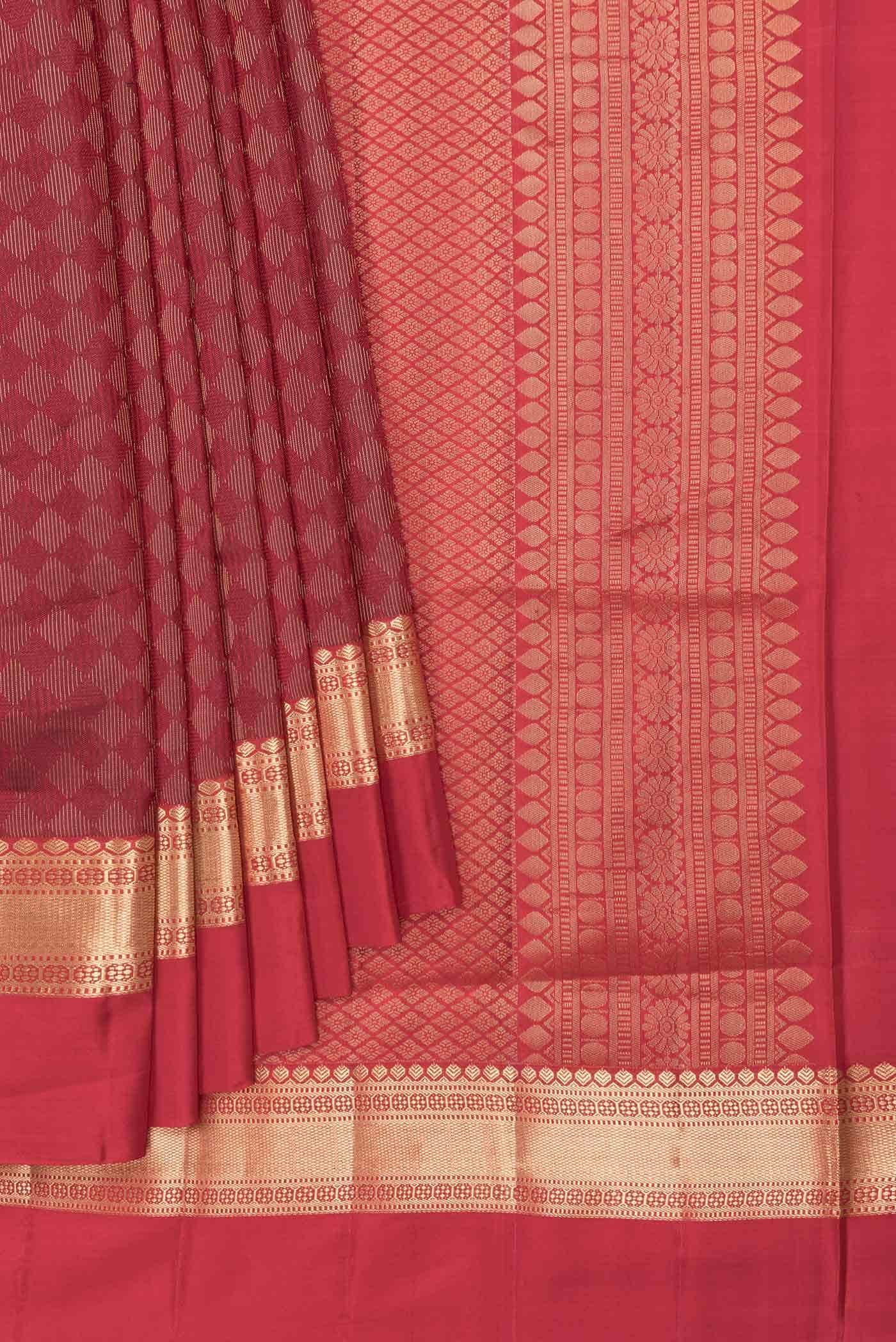 Maroon Dual Tone Soft Silk Saree