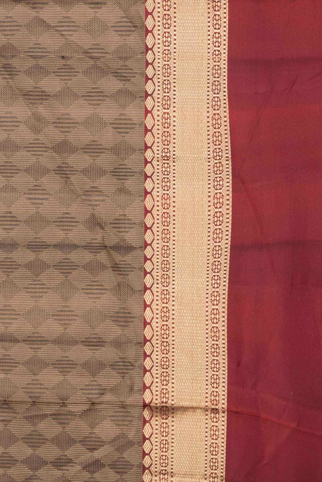 Brown Dual Tone Soft Silk Saree