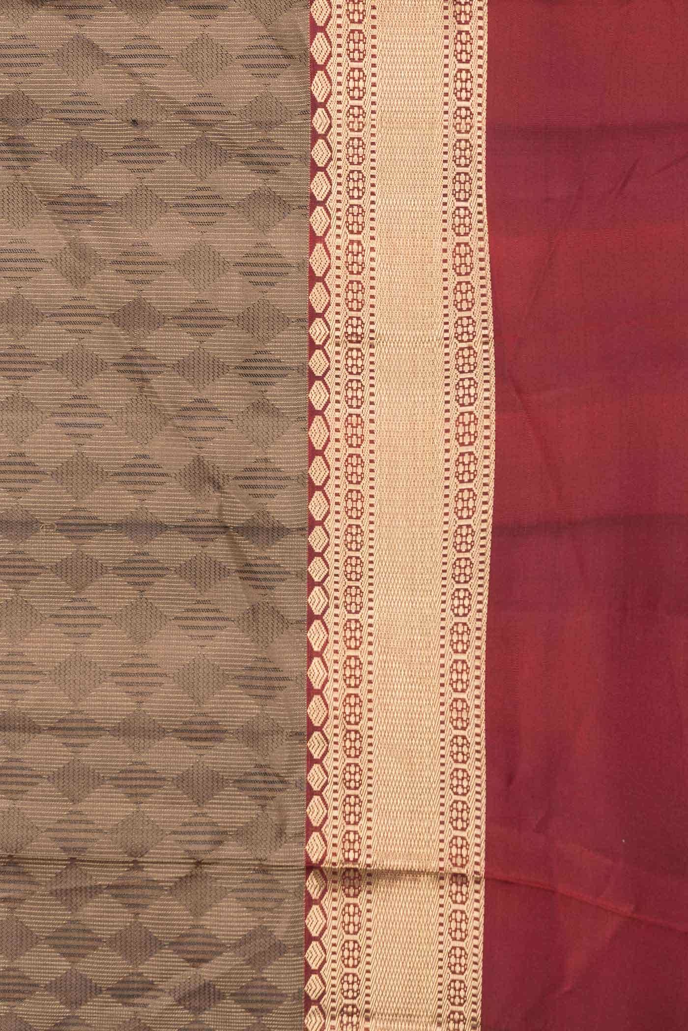 Brown Dual Tone Soft Silk Saree