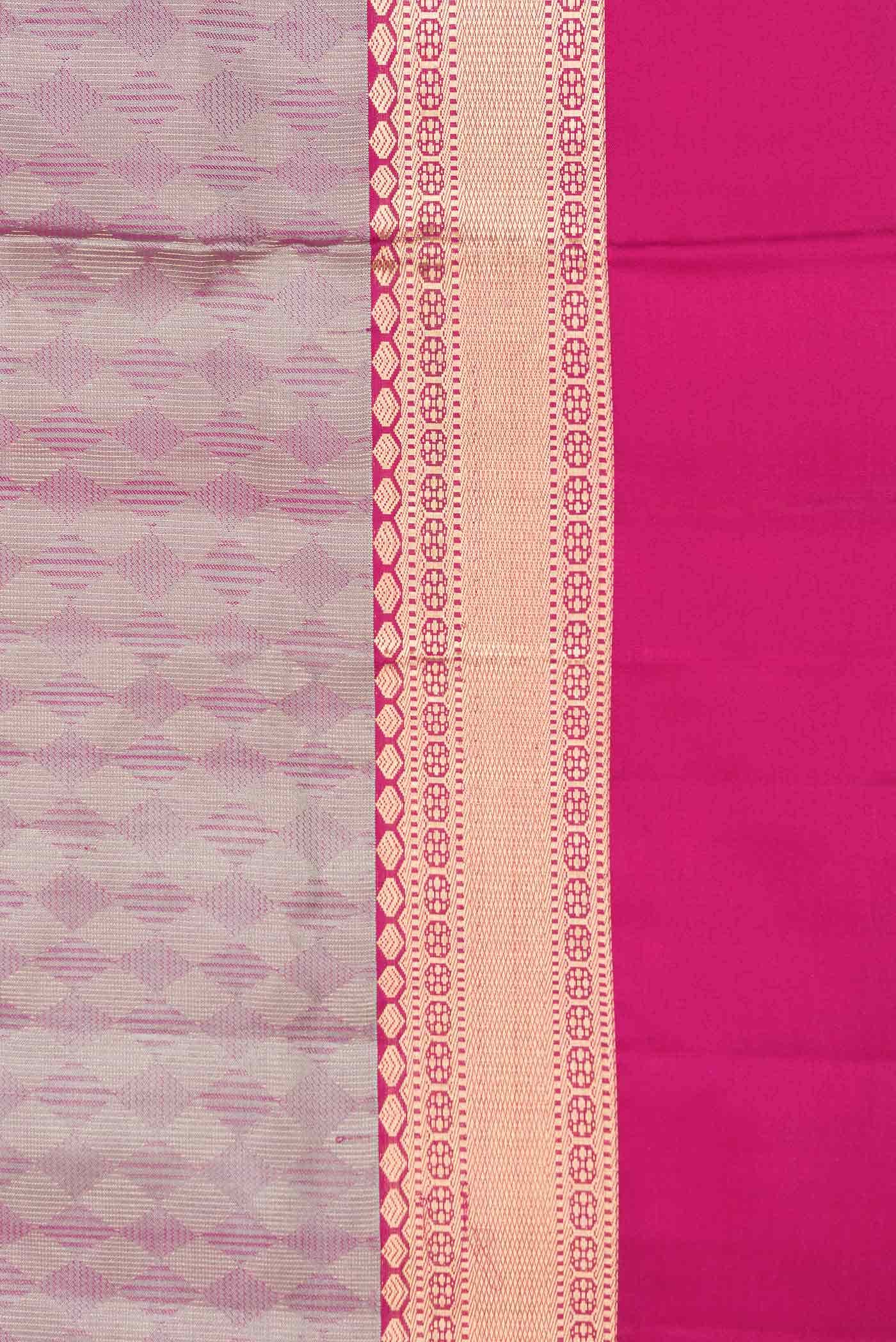 Grey Dual Tone Soft Silk Saree