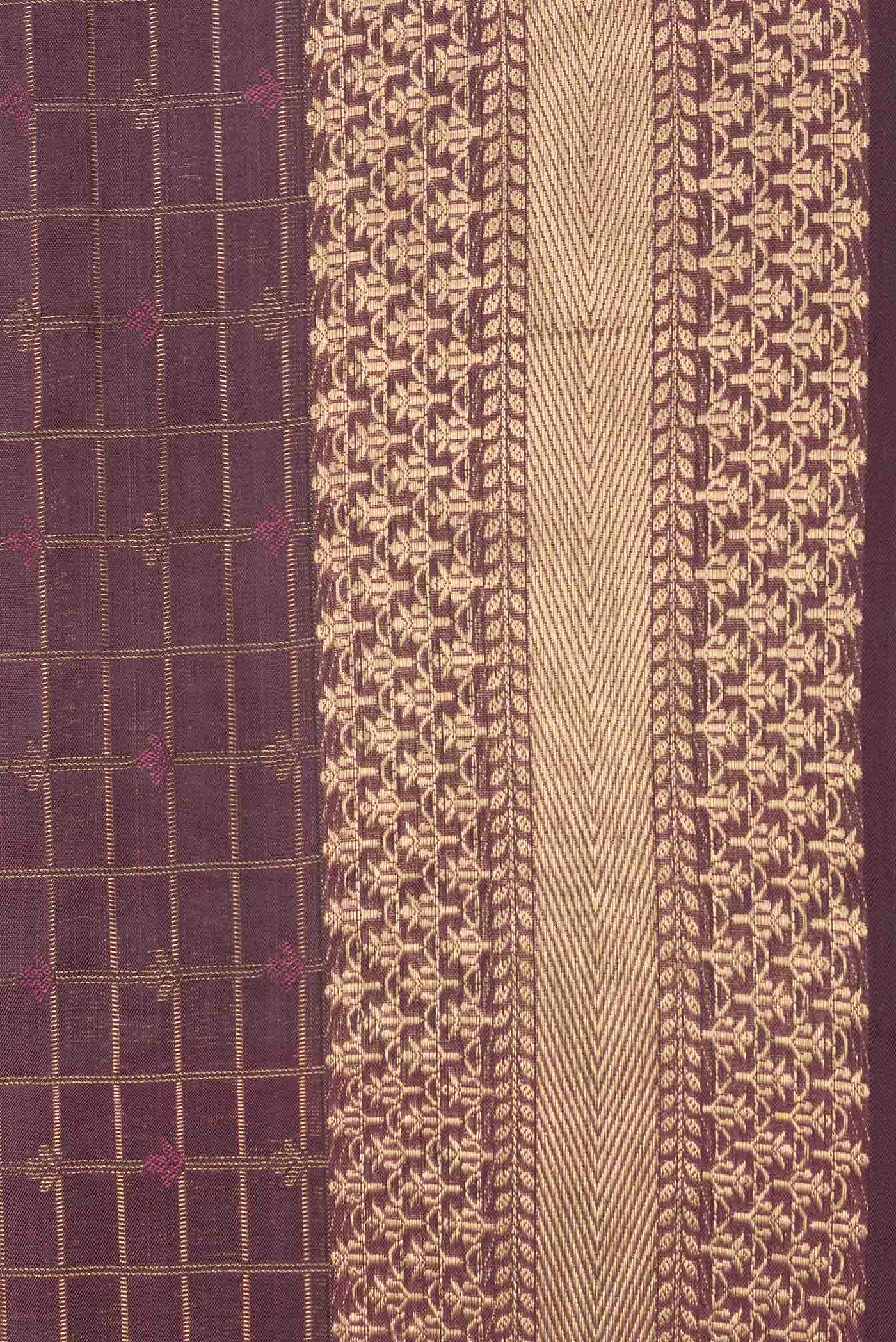 Burgundy Dual Tone Soft Silk Saree