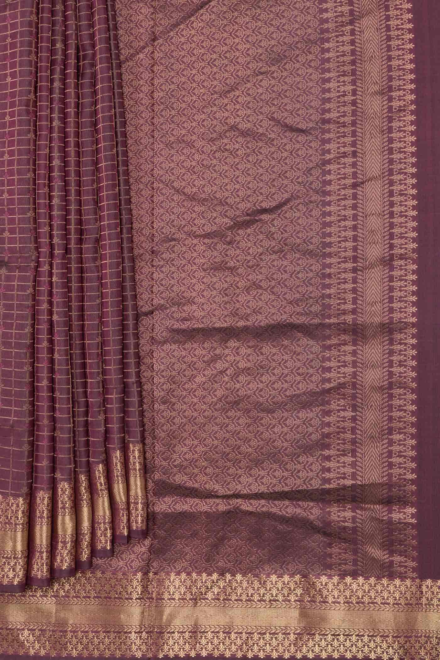 Burgundy Dual Tone Soft Silk Saree
