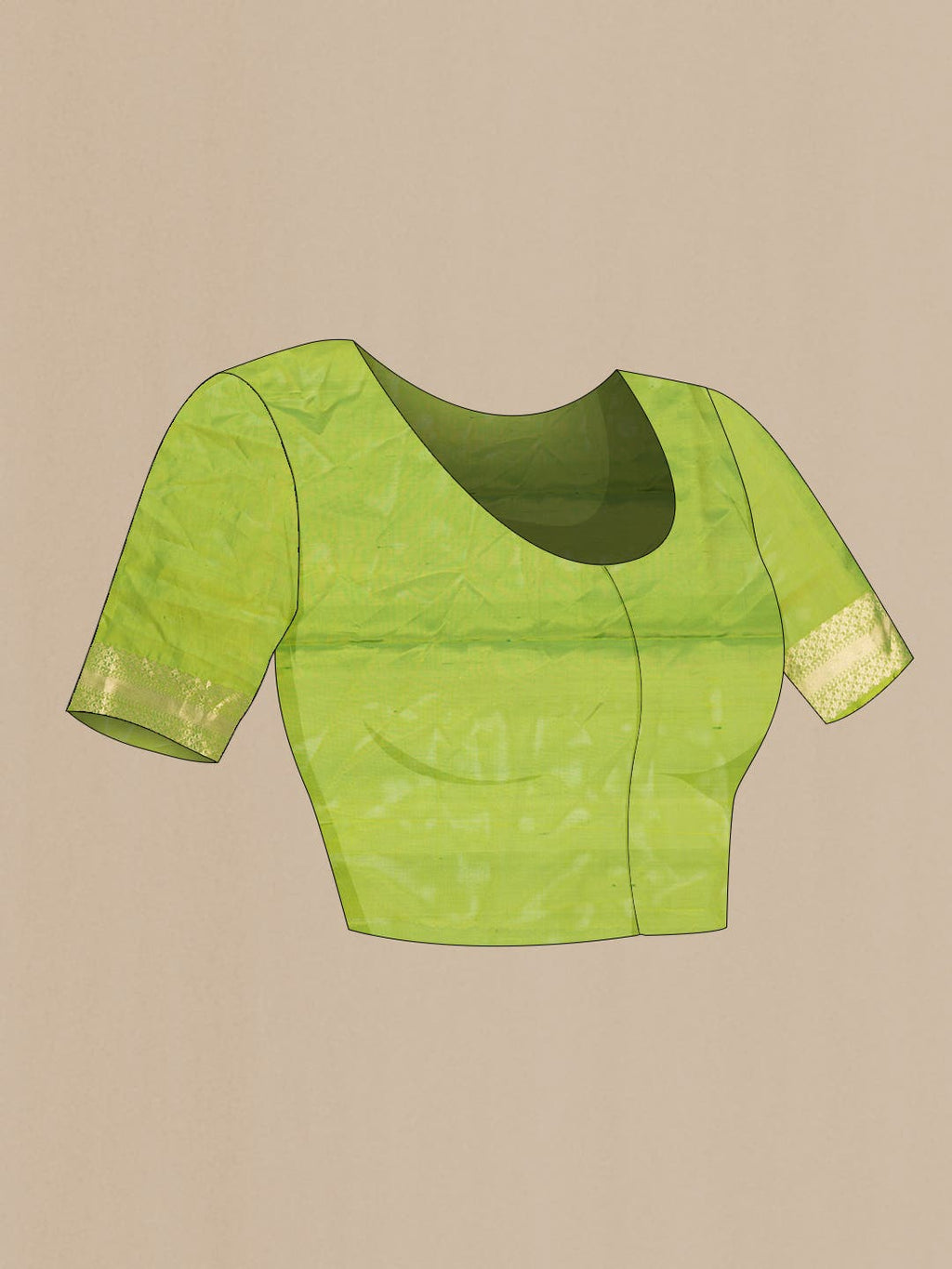 Green Dual Tone Soft Silk Saree