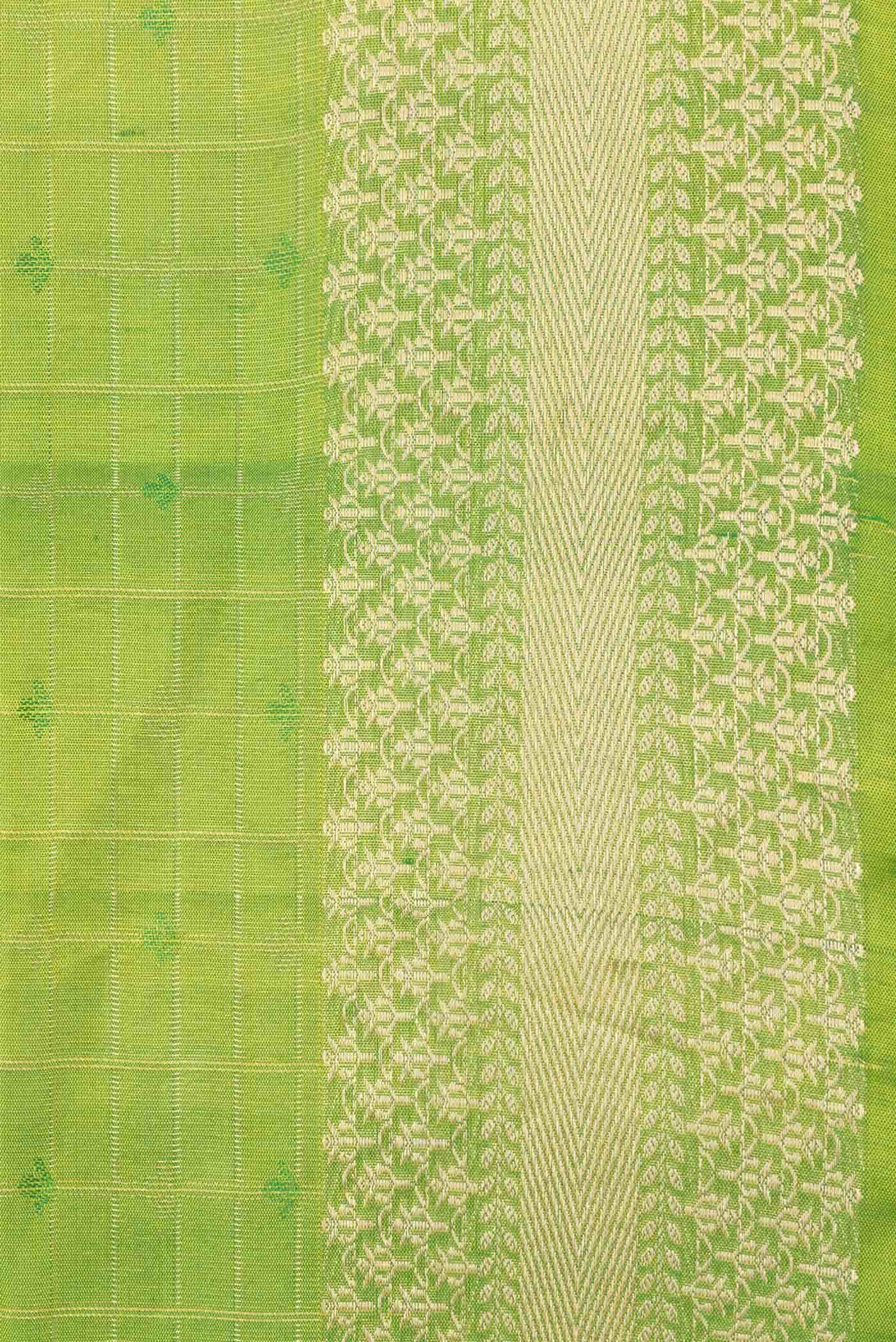 Green Dual Tone Soft Silk Saree