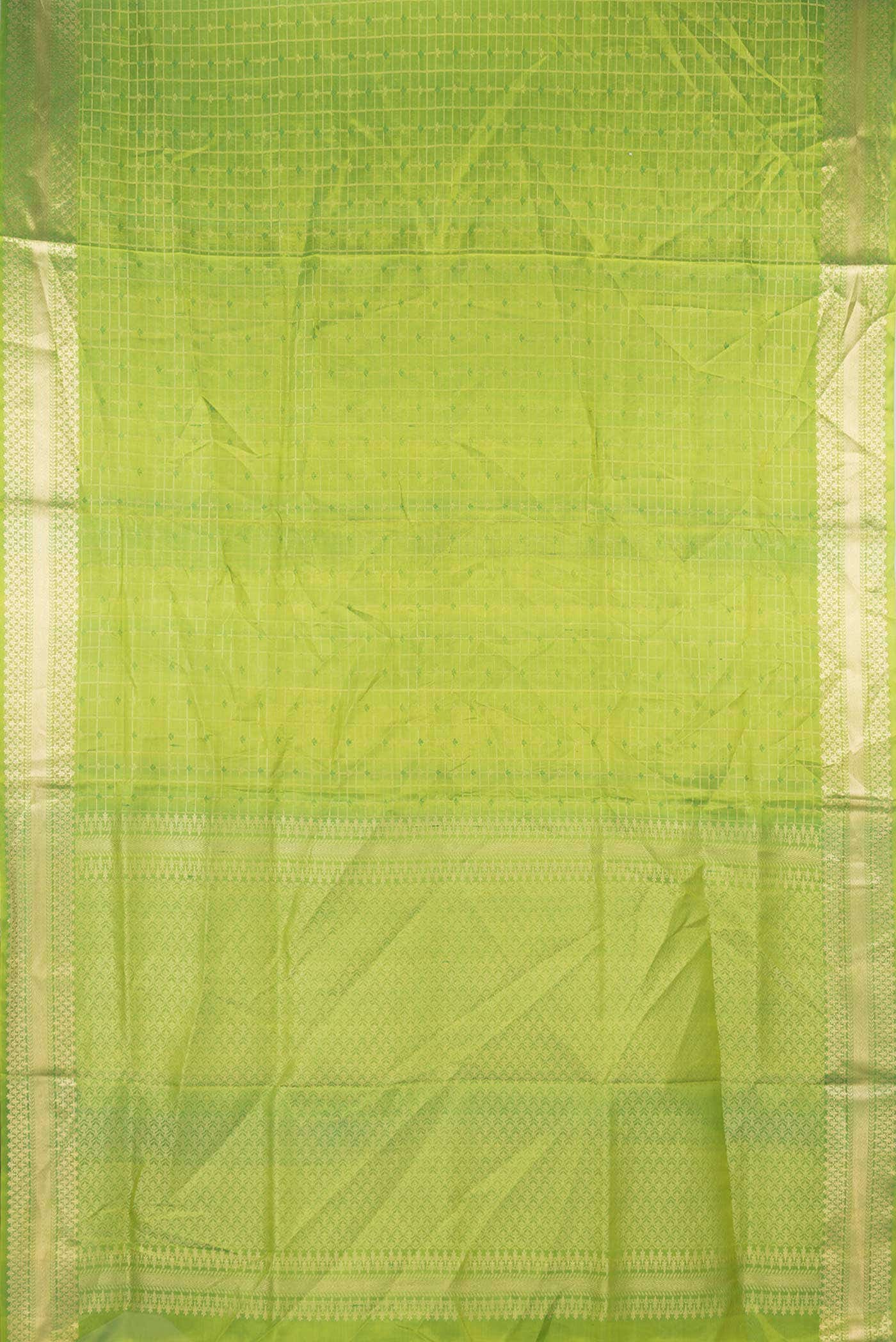 Green Dual Tone Soft Silk Saree