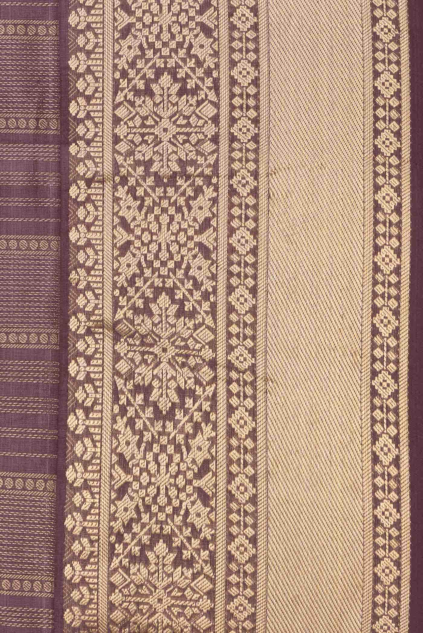 Brown Dual Tone Soft Silk Saree