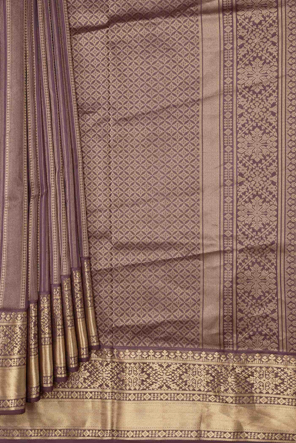Brown Dual Tone Soft Silk Saree