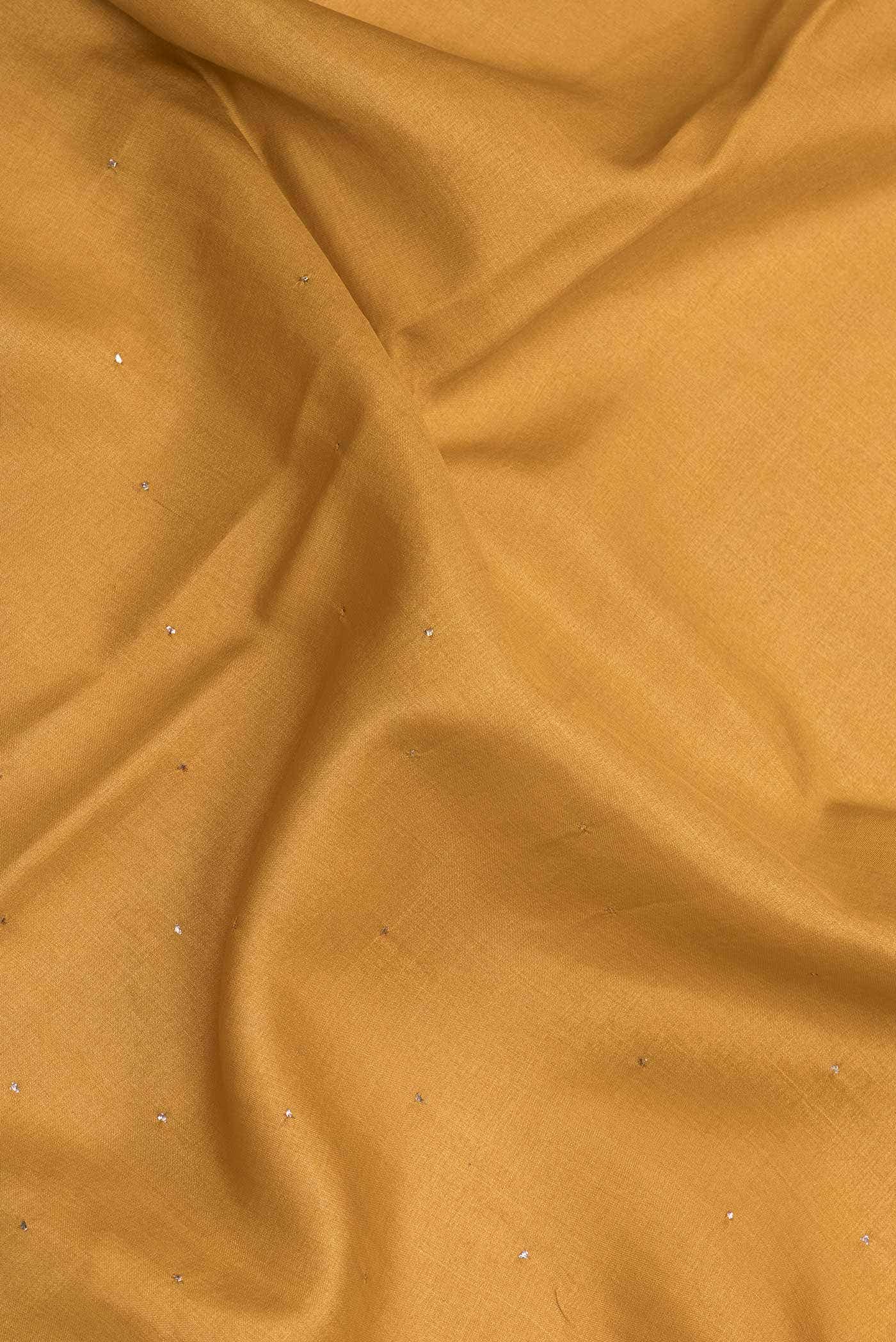 Mustard Dual Tone Tussar Silk Saree