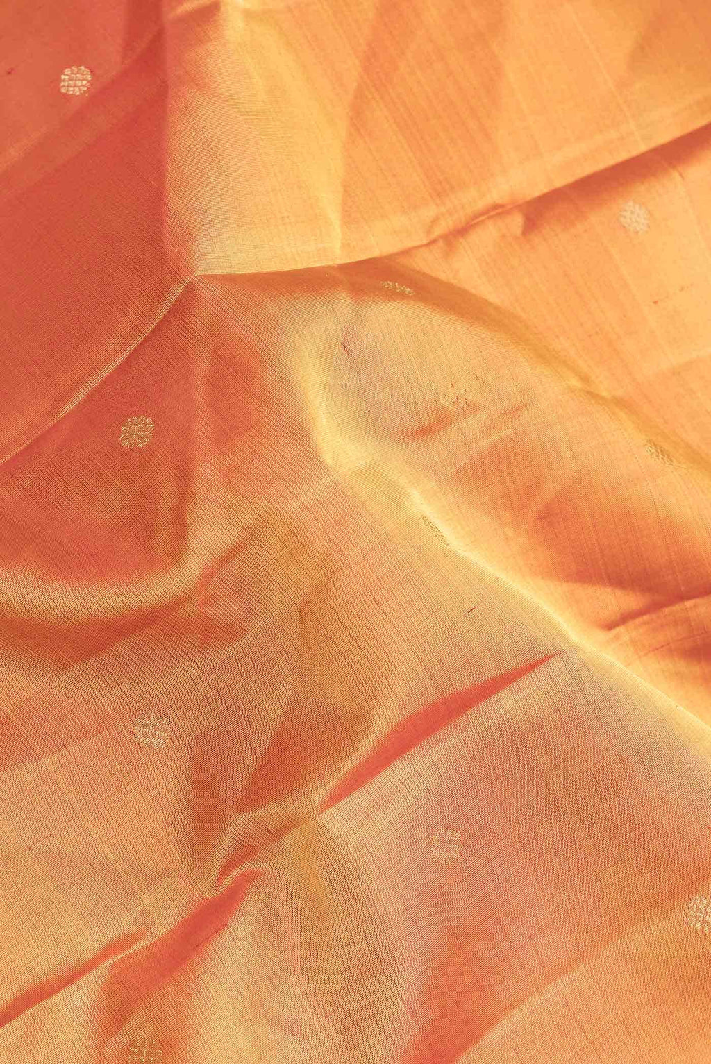 Pure Silk Pure Zari Mustard Dual Tone Kanchipuram Saree