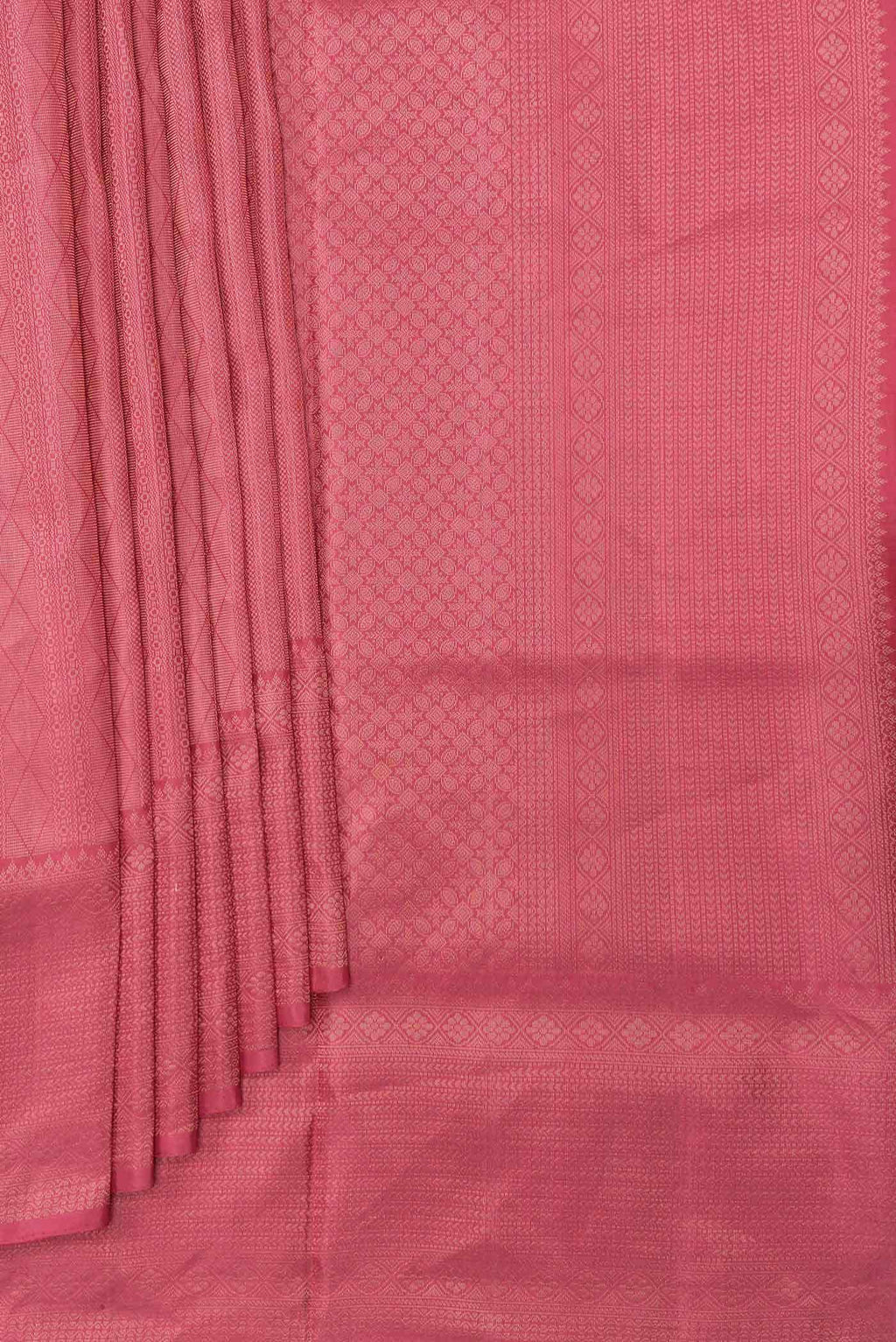 Pink Dual Tone Soft Silk Saree