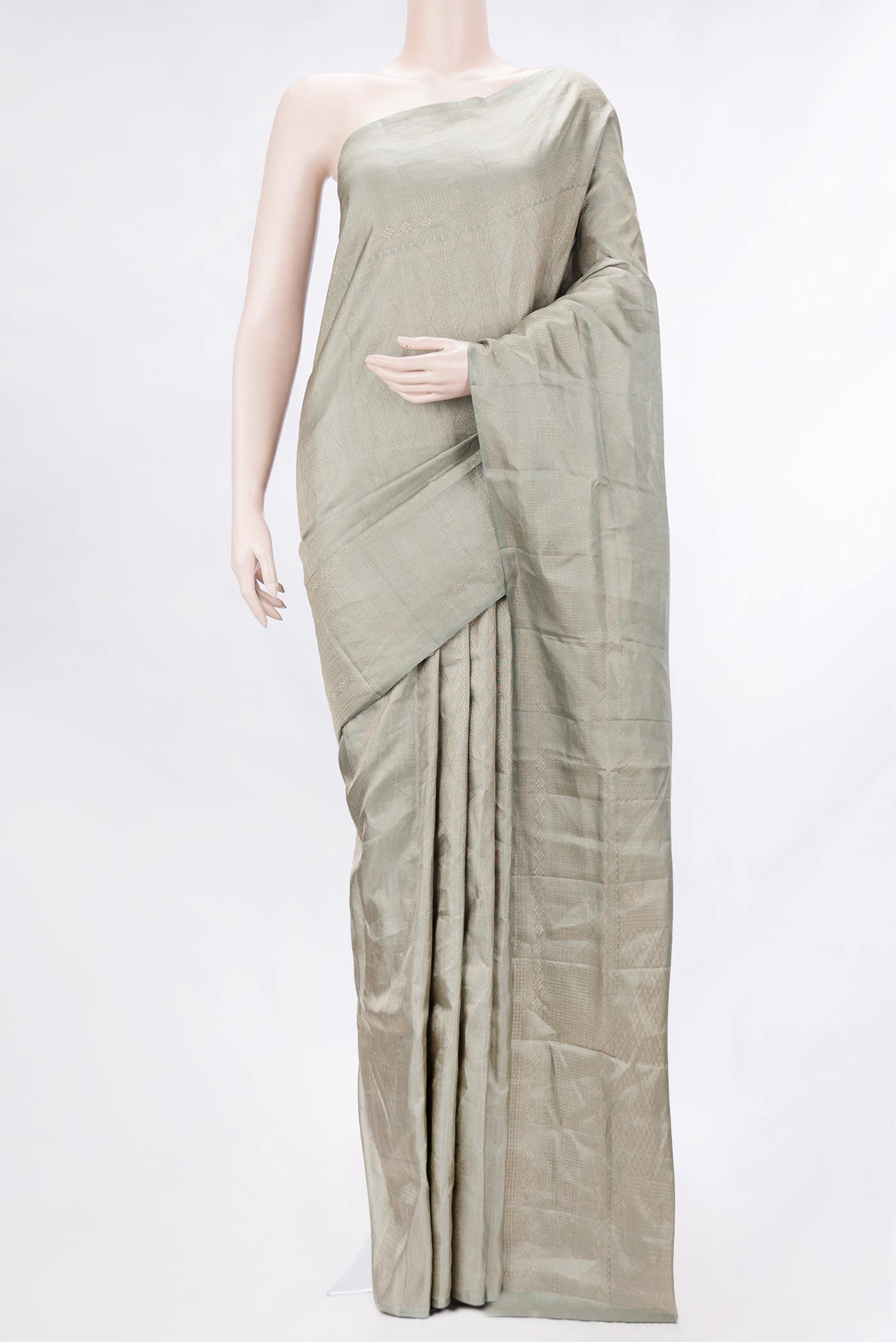Light Green Dual Tone Soft Silk Saree