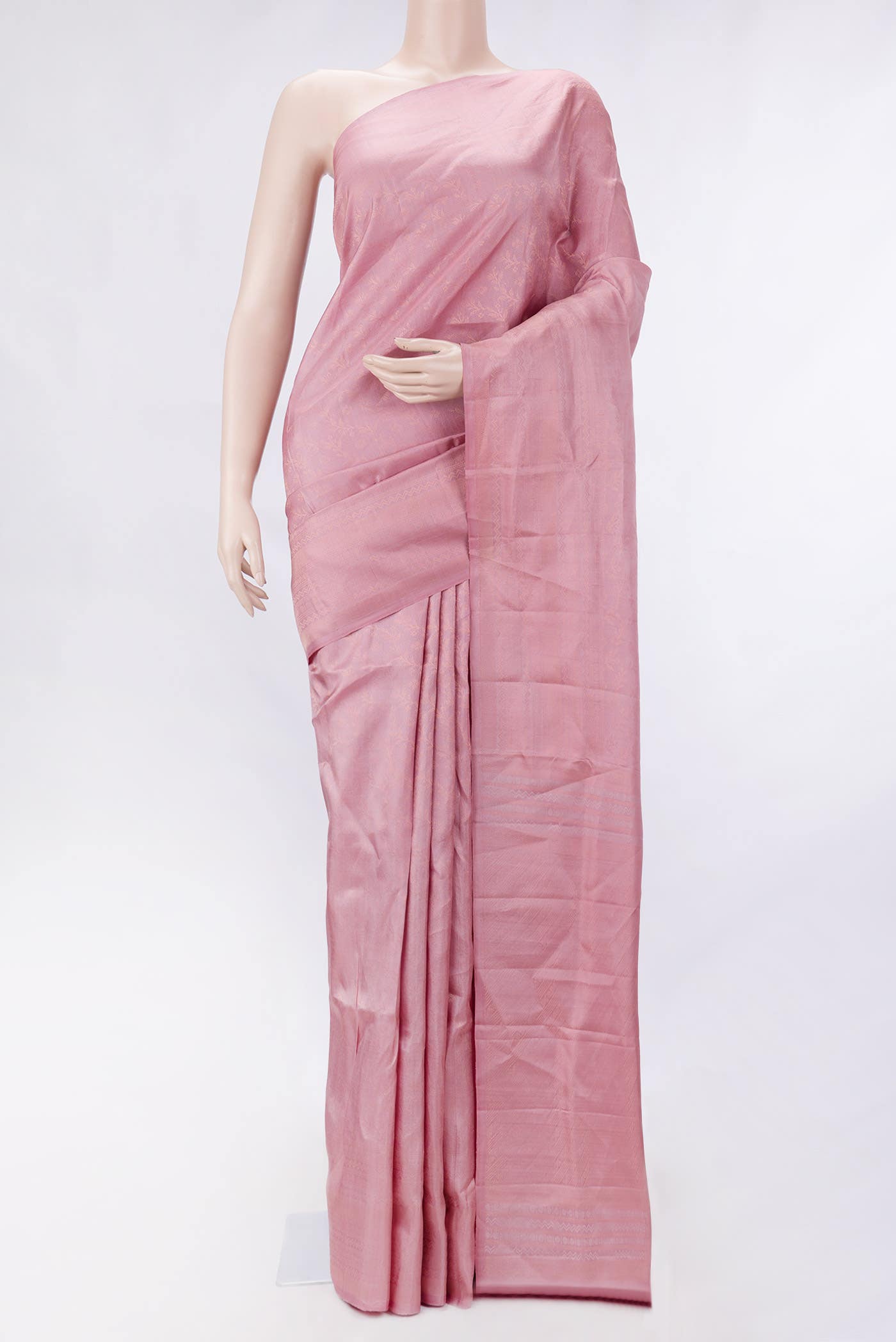 Pink Dual Tone Soft Silk Saree