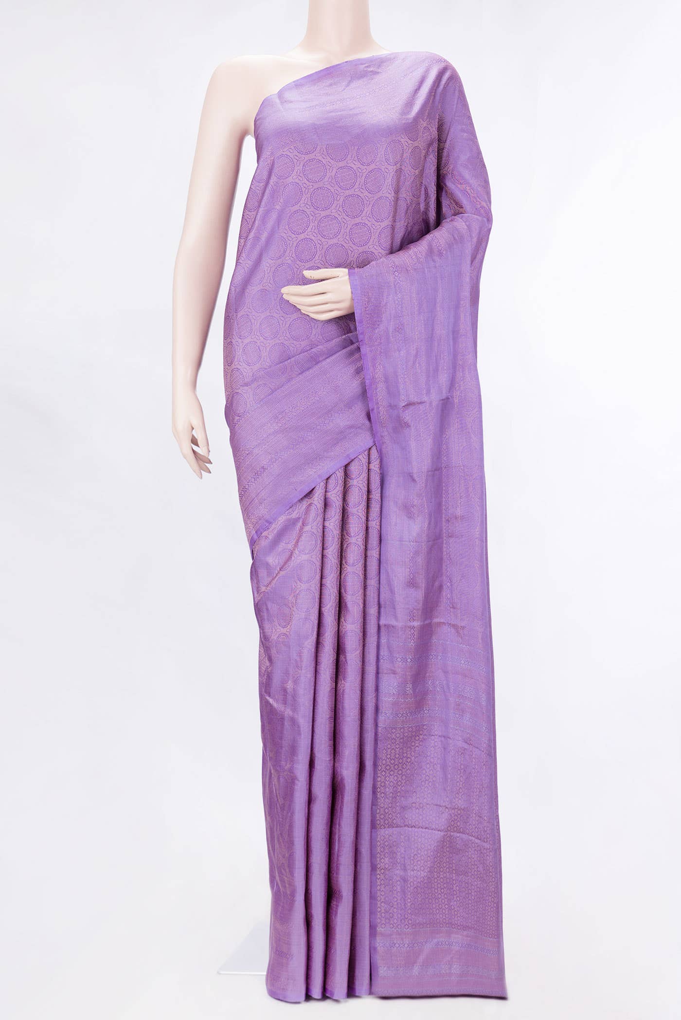 Lavender Dual Tone Soft Silk Saree