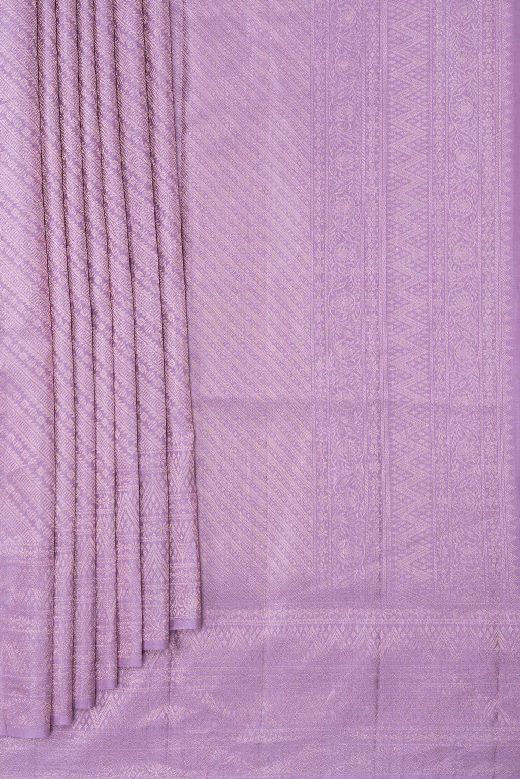Lavender Dual Tone Soft Silk Saree