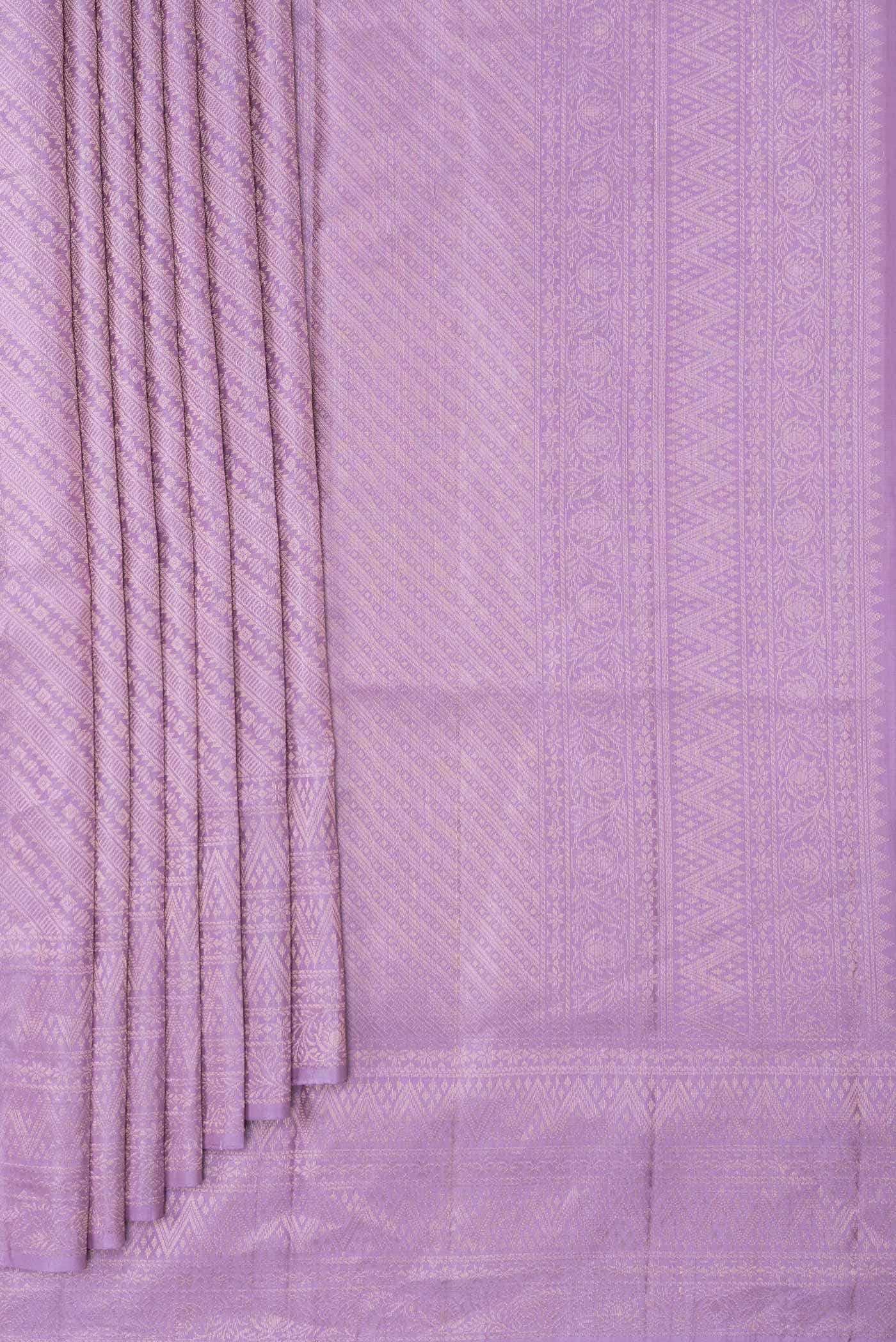 Lavender Dual Tone Soft Silk Saree