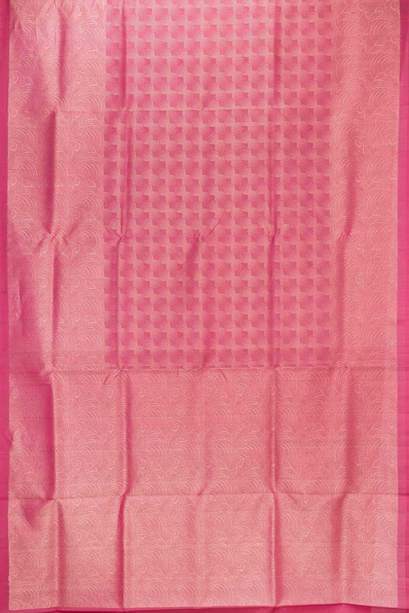 Dark Pink Dual Tone Soft Silk Saree