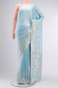 Blue Banarasi Silk Saree