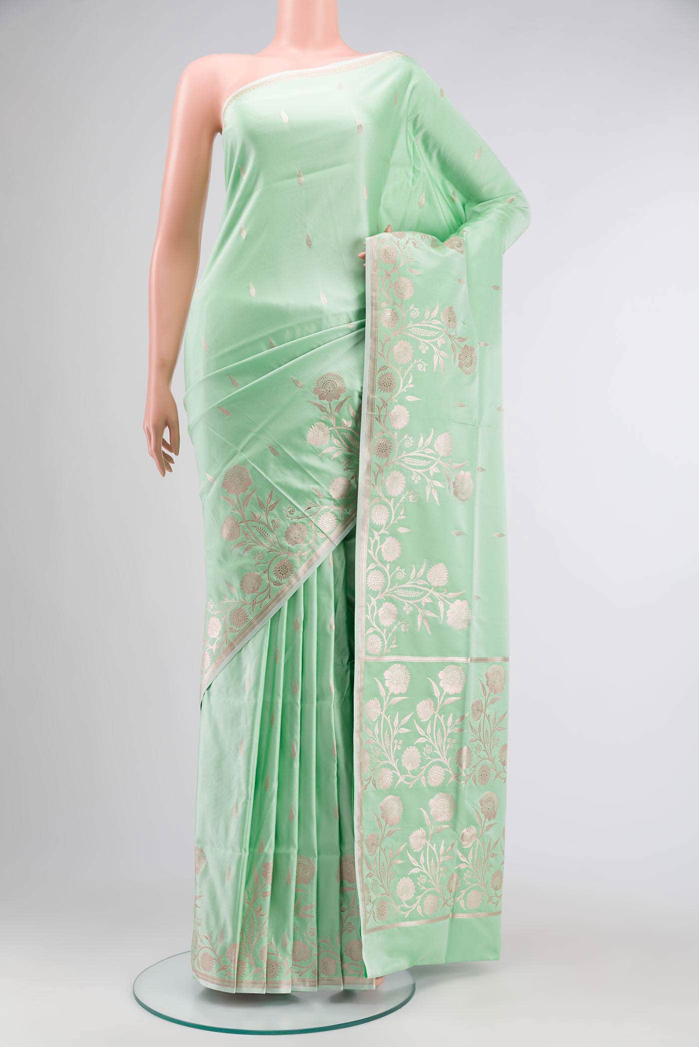Green Banarasi Silk Saree