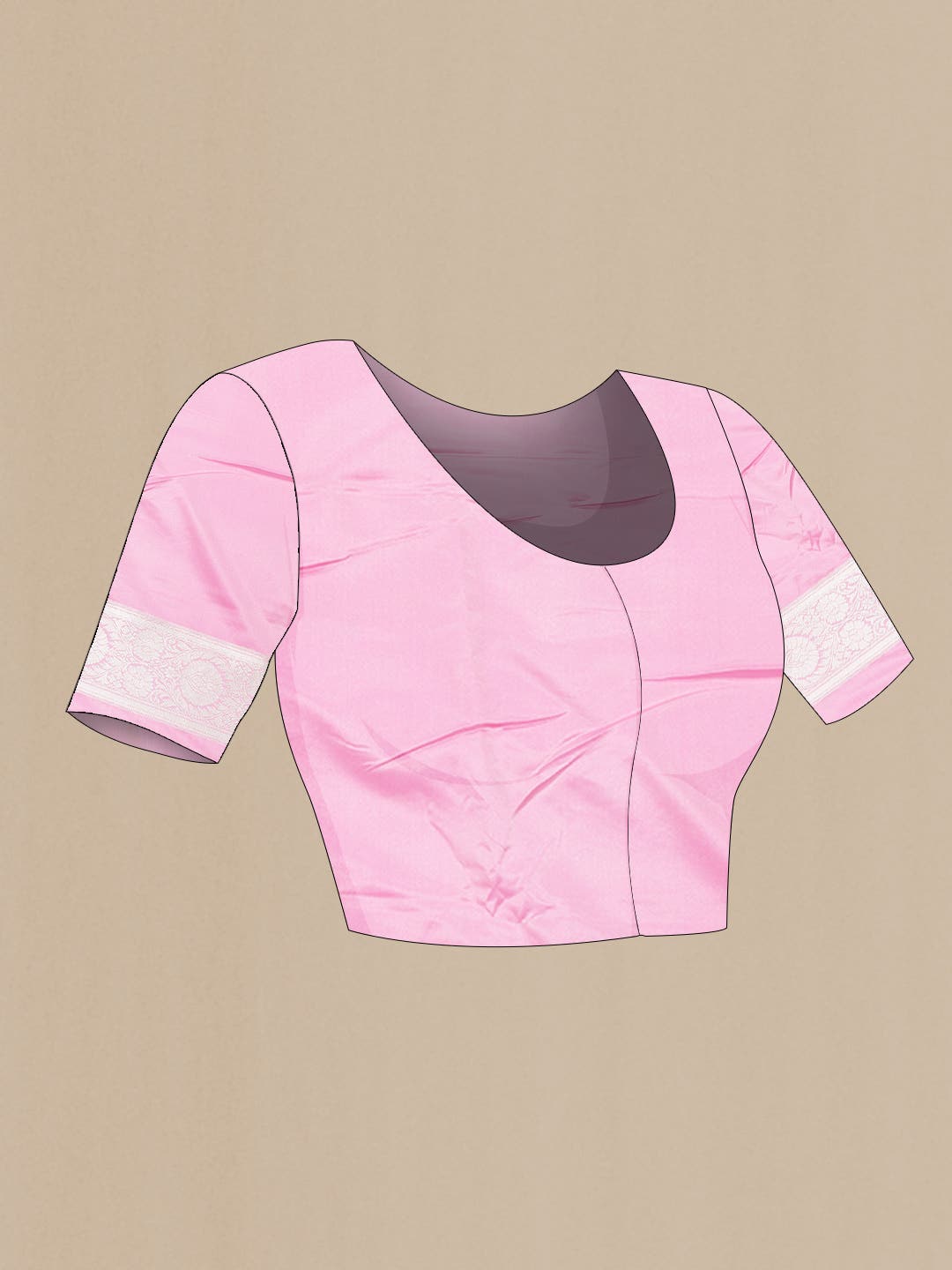 Pink Dual Tone Blended Banarasi Silk Saree