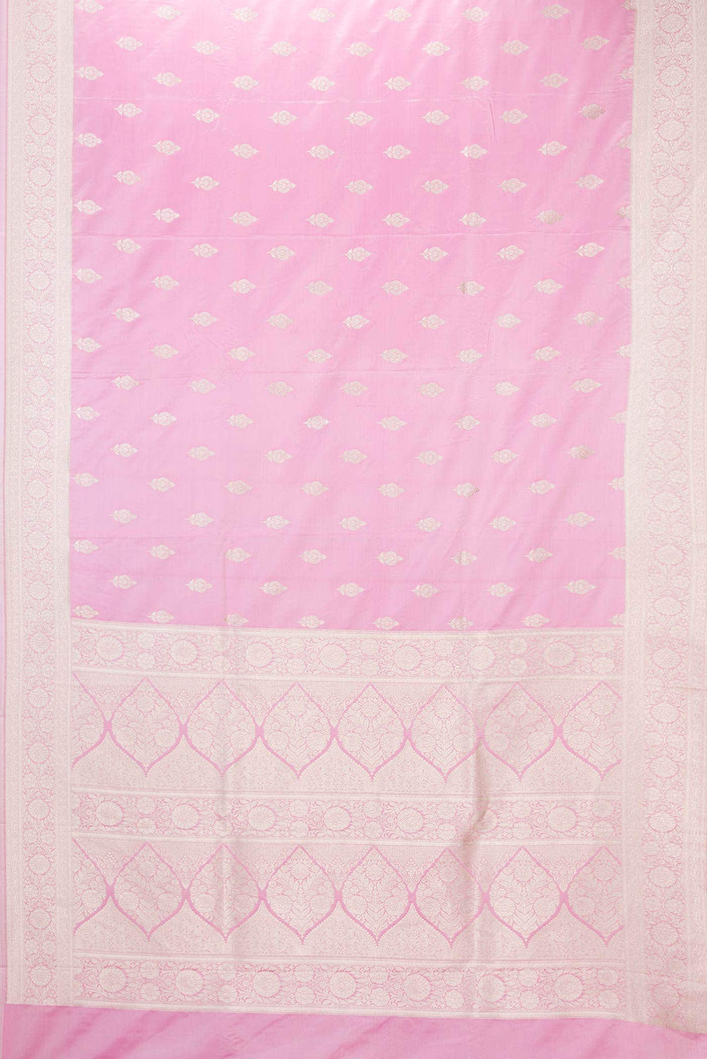 Pink Dual Tone Blended Banarasi Silk Saree