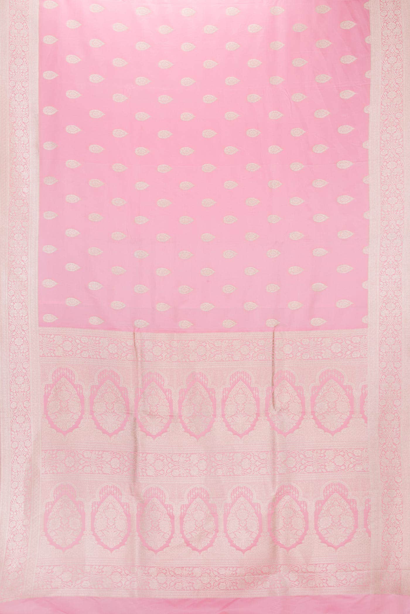 Pink Dual Tone Blended Banarasi Silk Saree