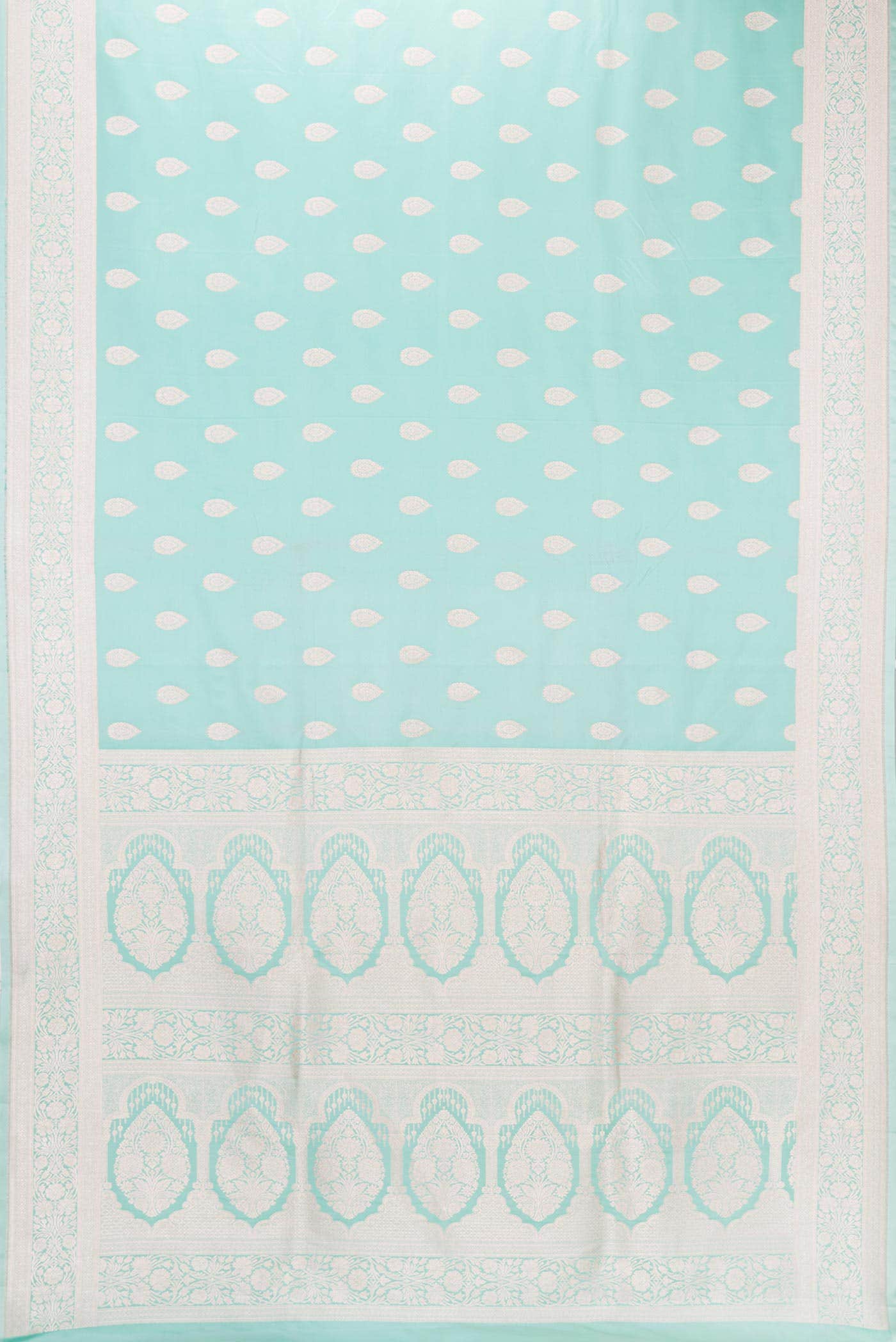 Light Green Dual Tone Blended Banarasi Silk Saree