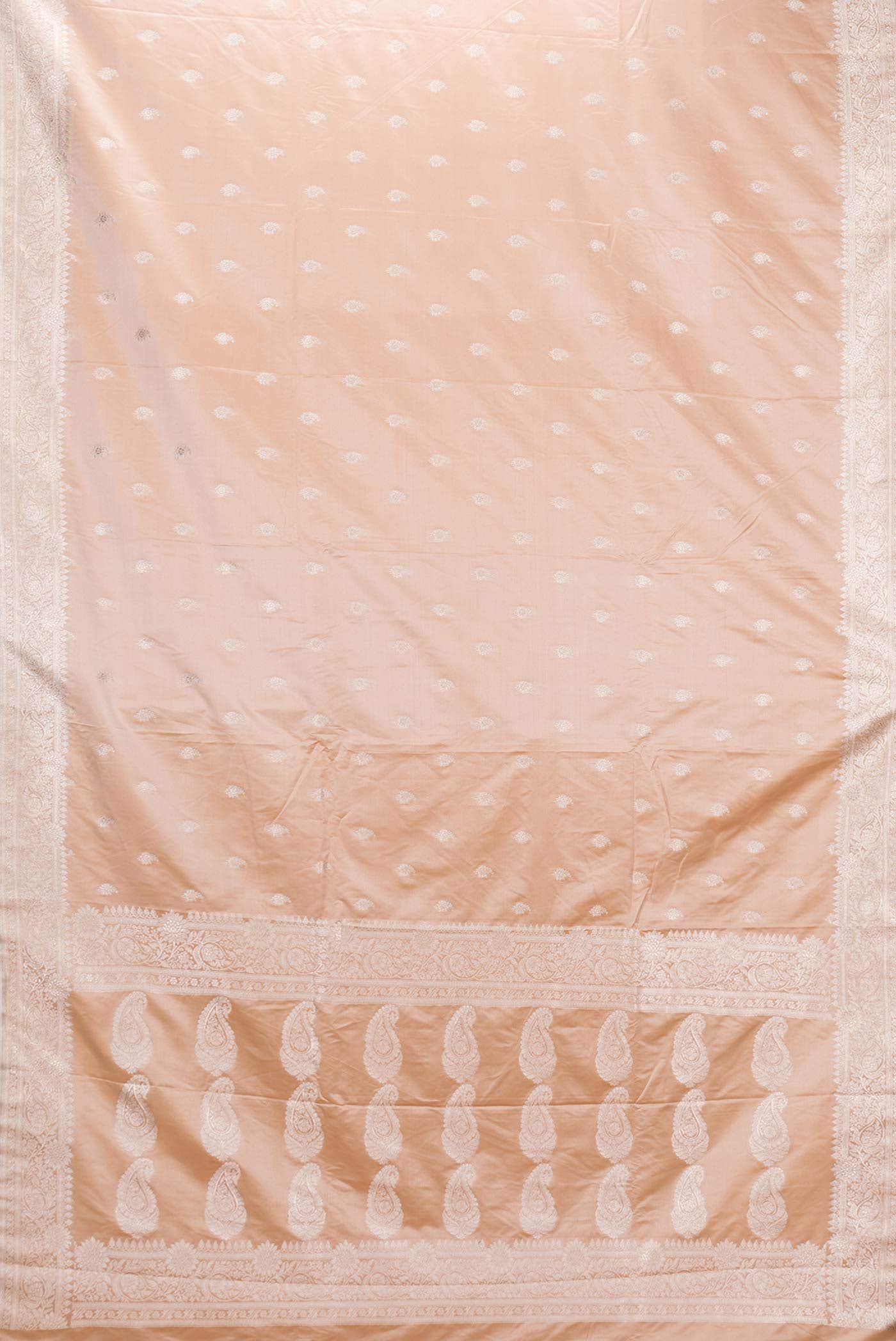 Rose Gold Dual Tone Blended Banarasi Silk Saree