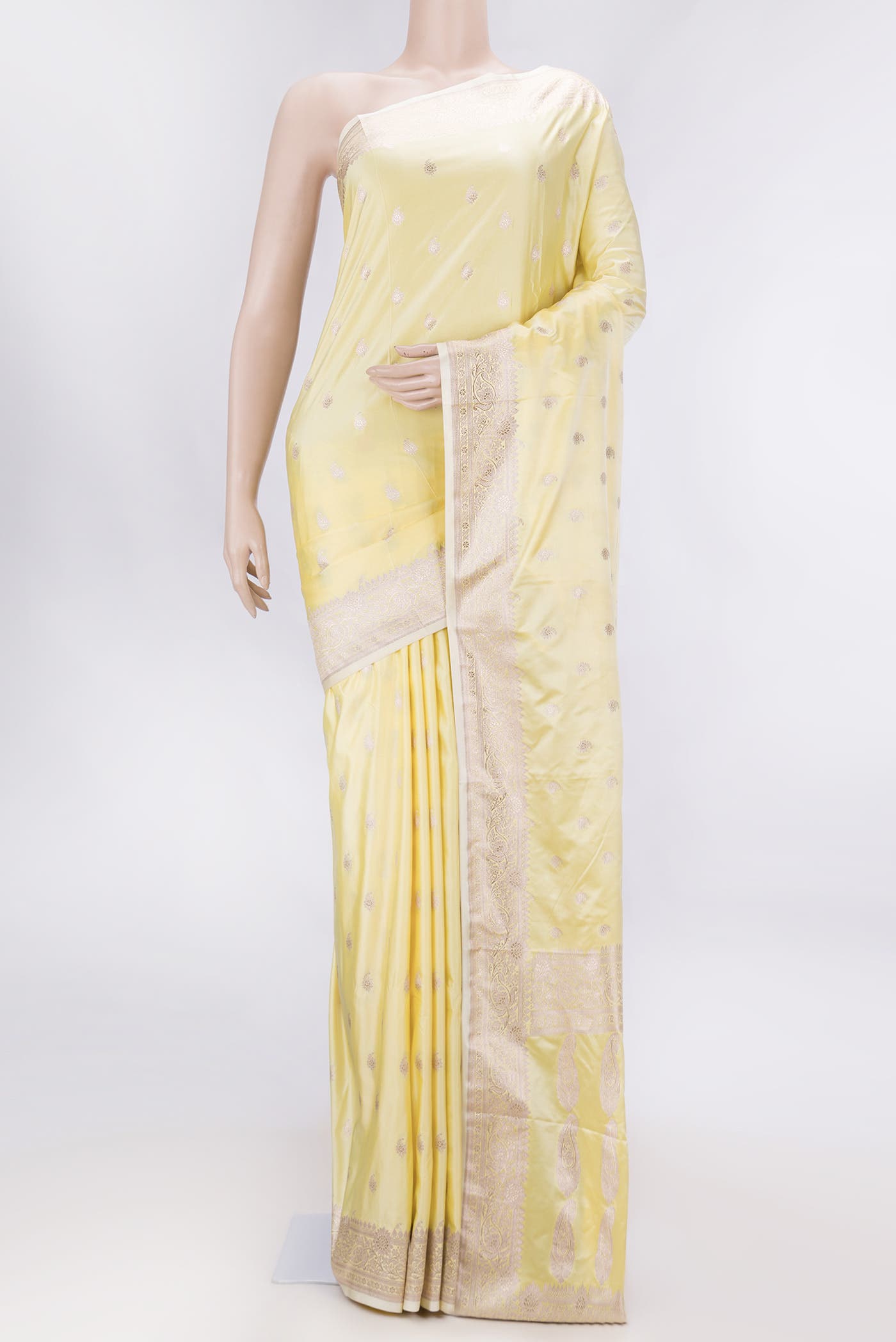 Sandal Dual Tone Blended Banarasi Silk Saree