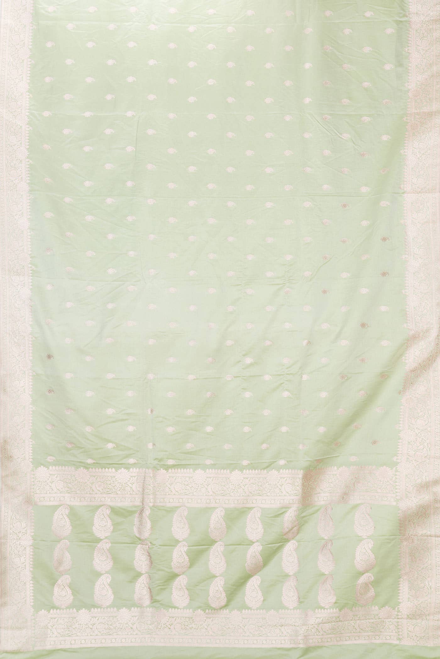 Light Green Dual Tone Blended Banarasi Silk Saree