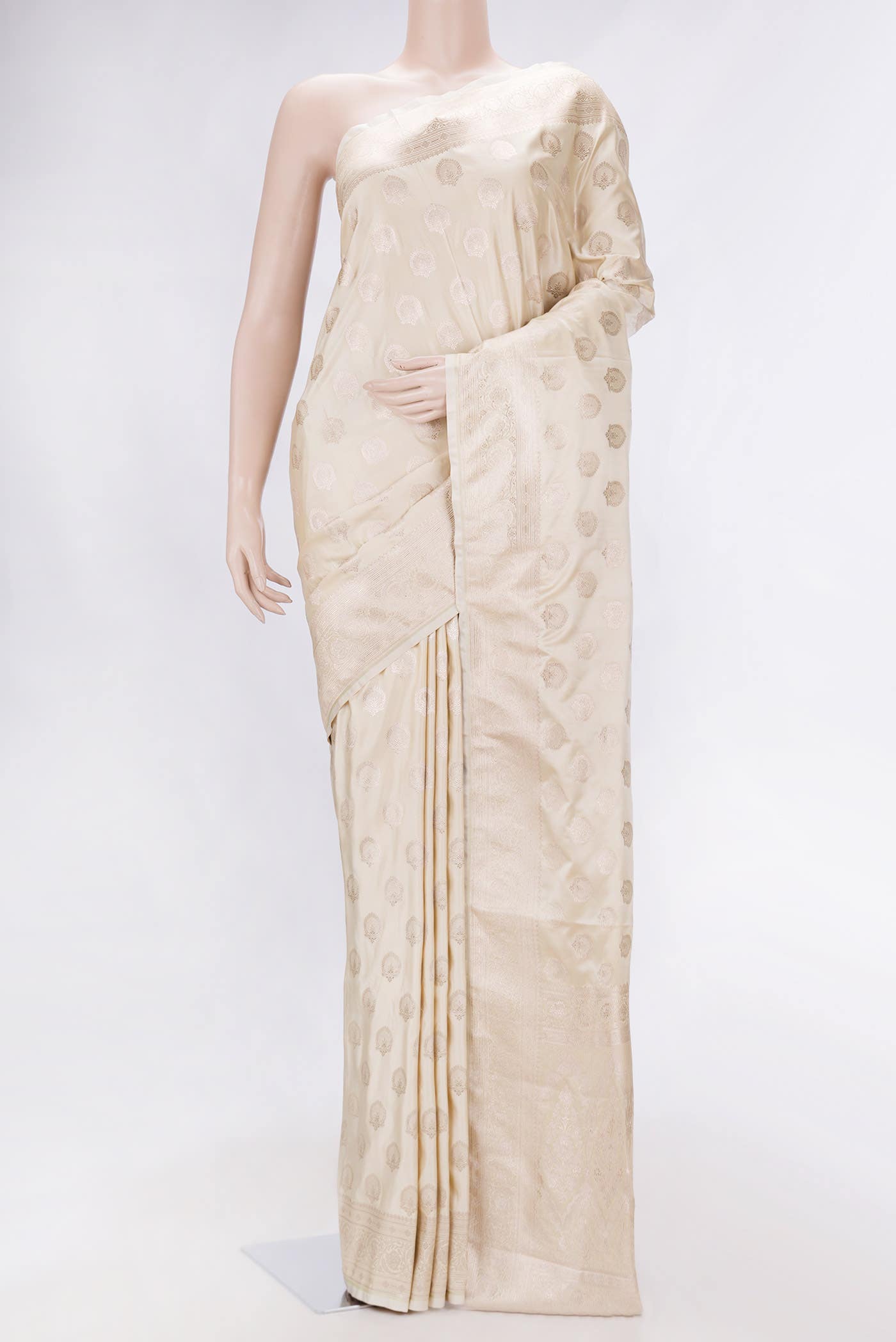 Sandal Dual Tone Blended Banarasi Silk Saree