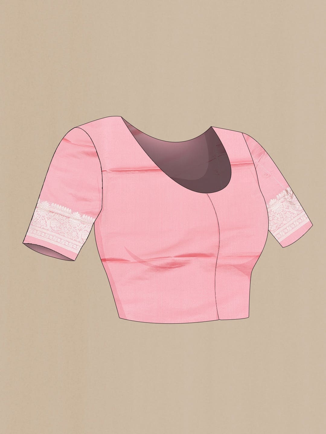 Pink Dual Tone Blended Banarasi Silk Saree