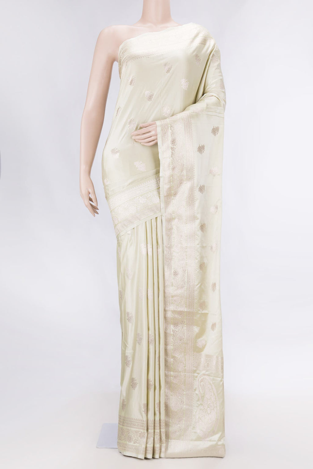 Dark Beige Dual Tone Blended Banarasi Silk Saree