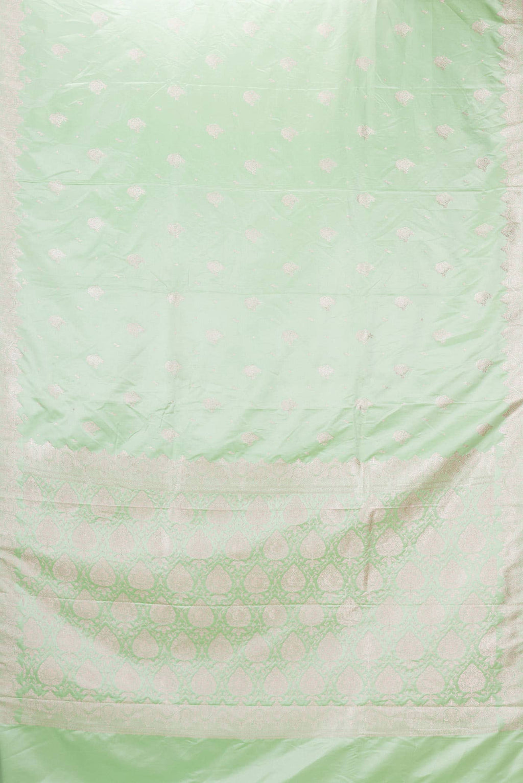 Light Green Dual Tone Blended Banarasi Silk Saree