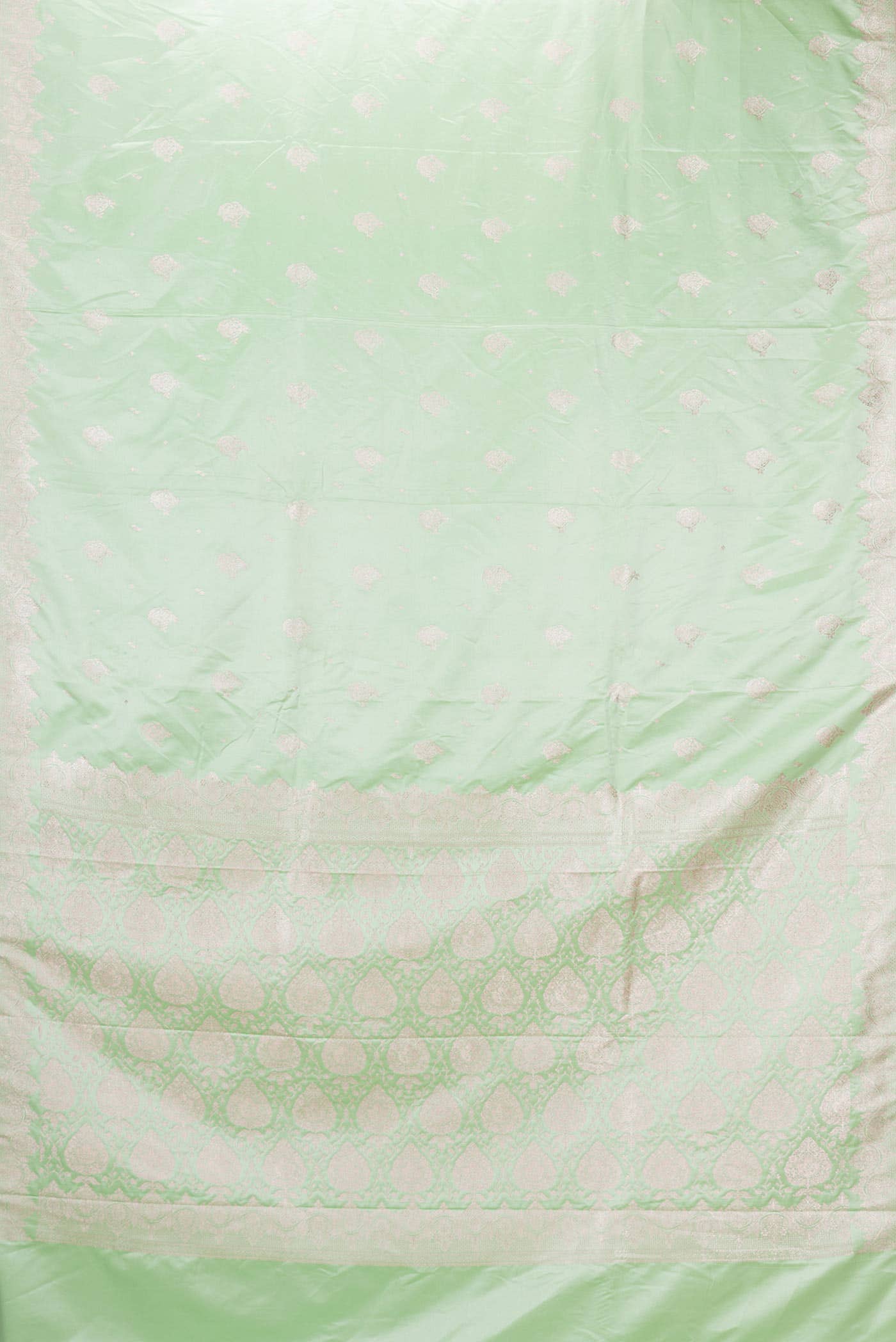 Light Green Dual Tone Blended Banarasi Silk Saree