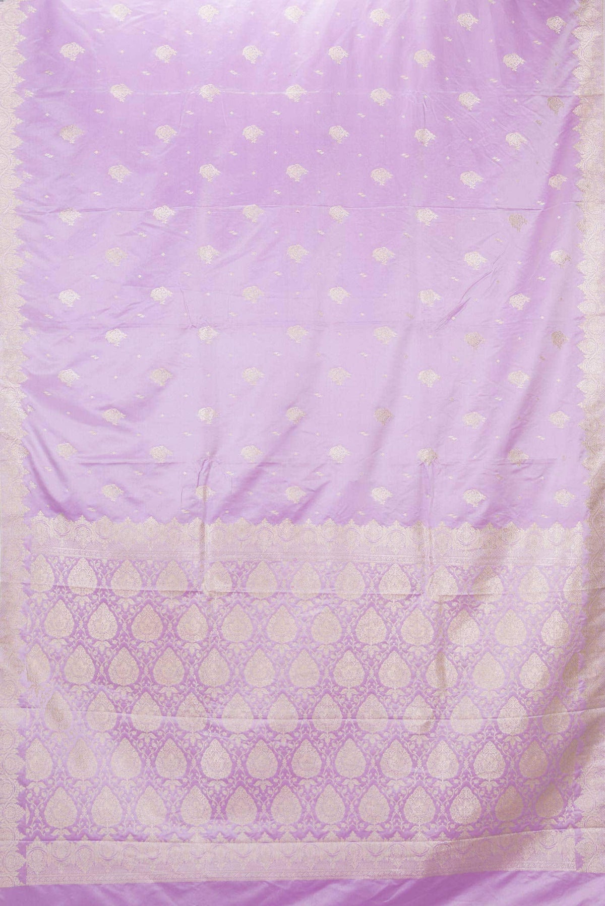 Lilac Dual Tone Blended Banarasi Silk Saree