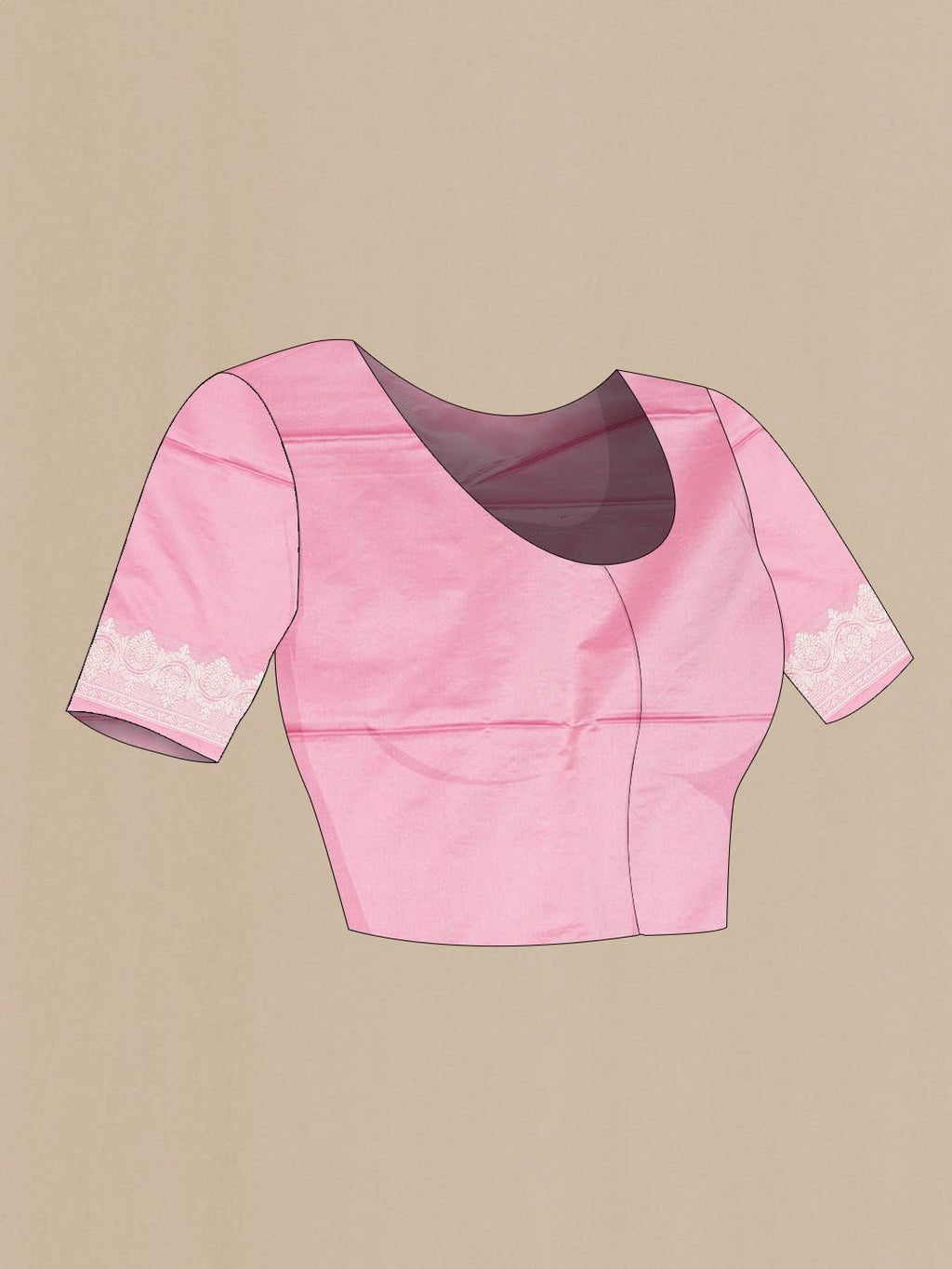 Pink Dual Tone Blended Banarasi Silk Saree