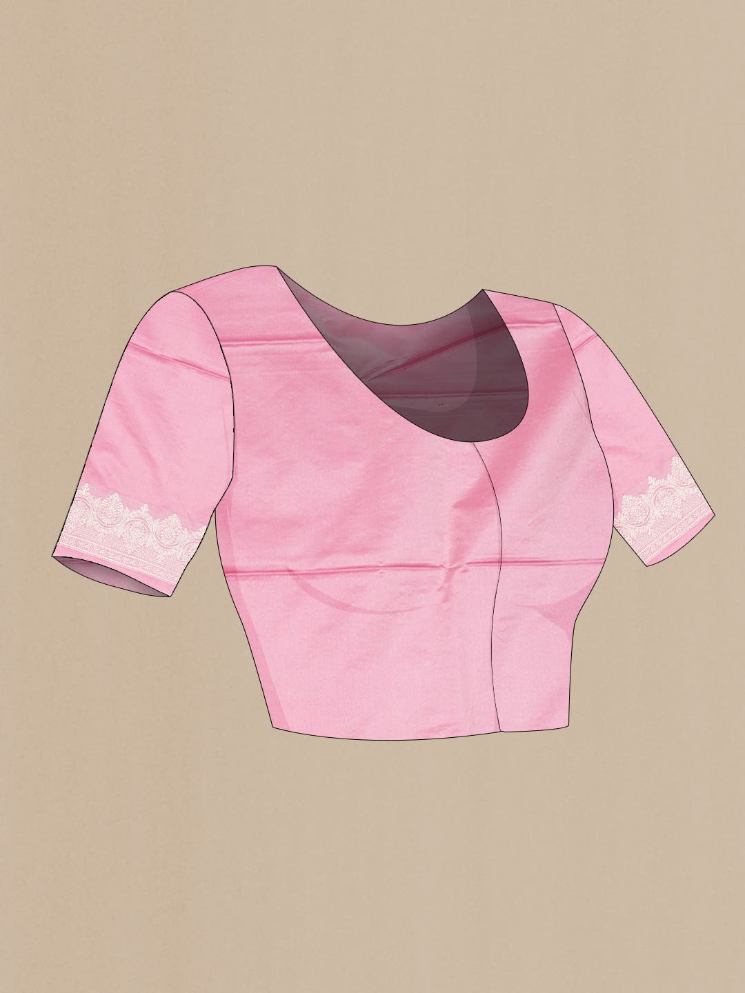 Pink Dual Tone Blended Banarasi Silk Saree