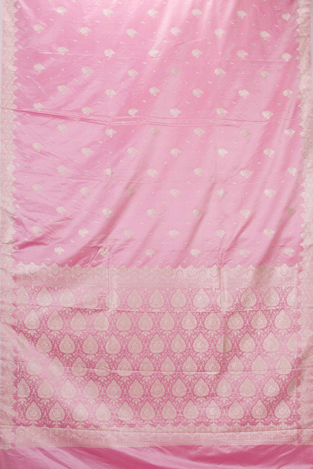 Pink Dual Tone Blended Banarasi Silk Saree