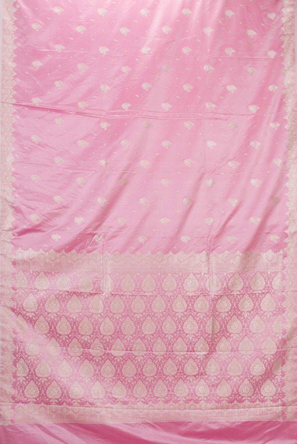 Pink Dual Tone Blended Banarasi Silk Saree