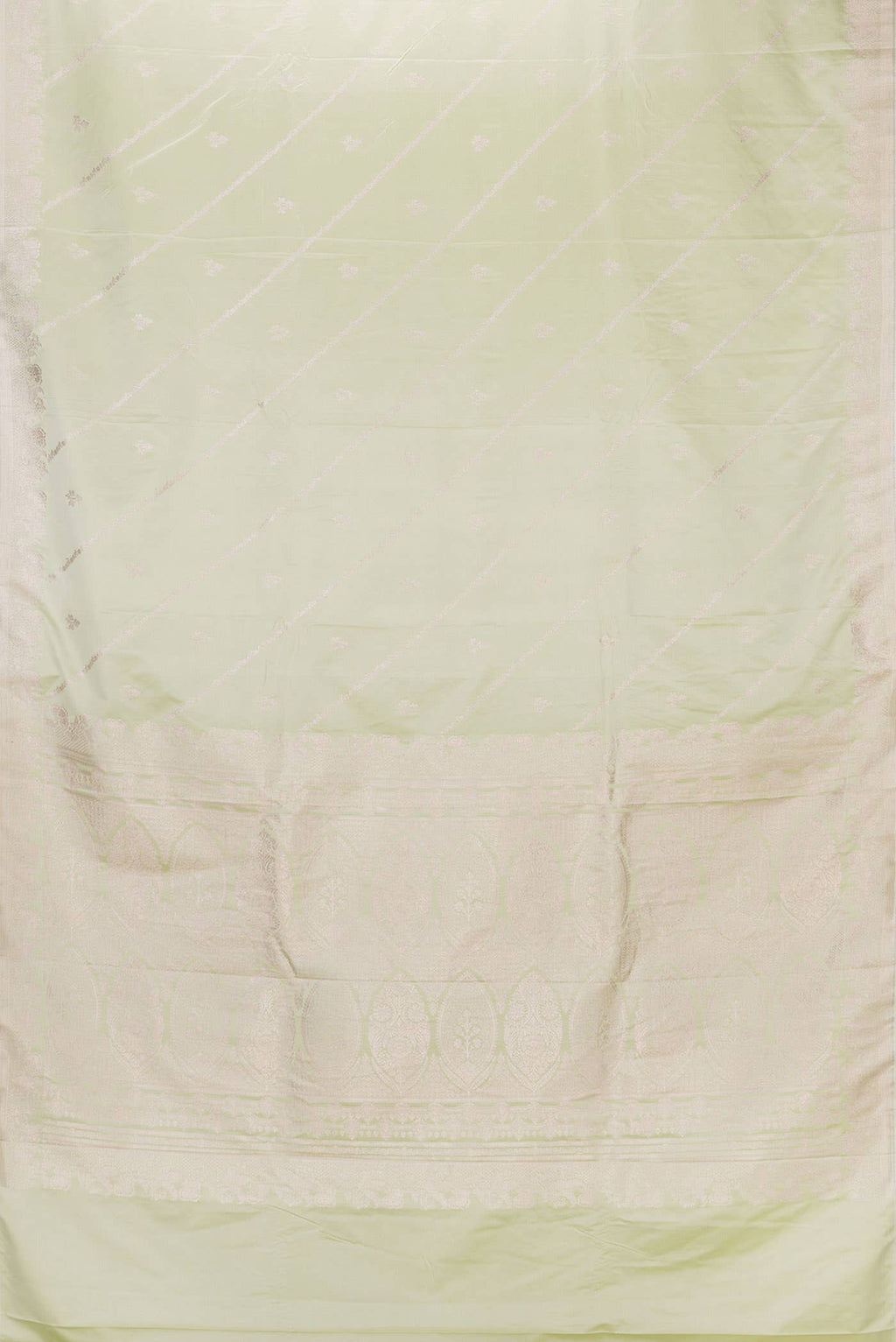 Pista Green Dual Tone Blended Banarasi Silk Saree