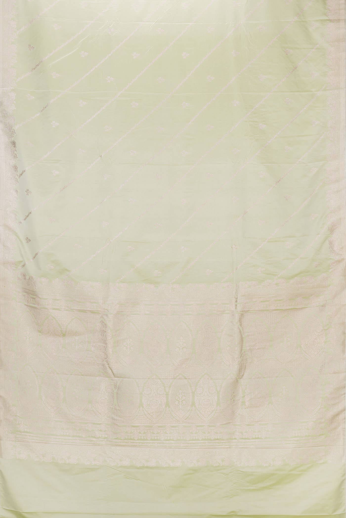 Pista Green Dual Tone Blended Banarasi Silk Saree