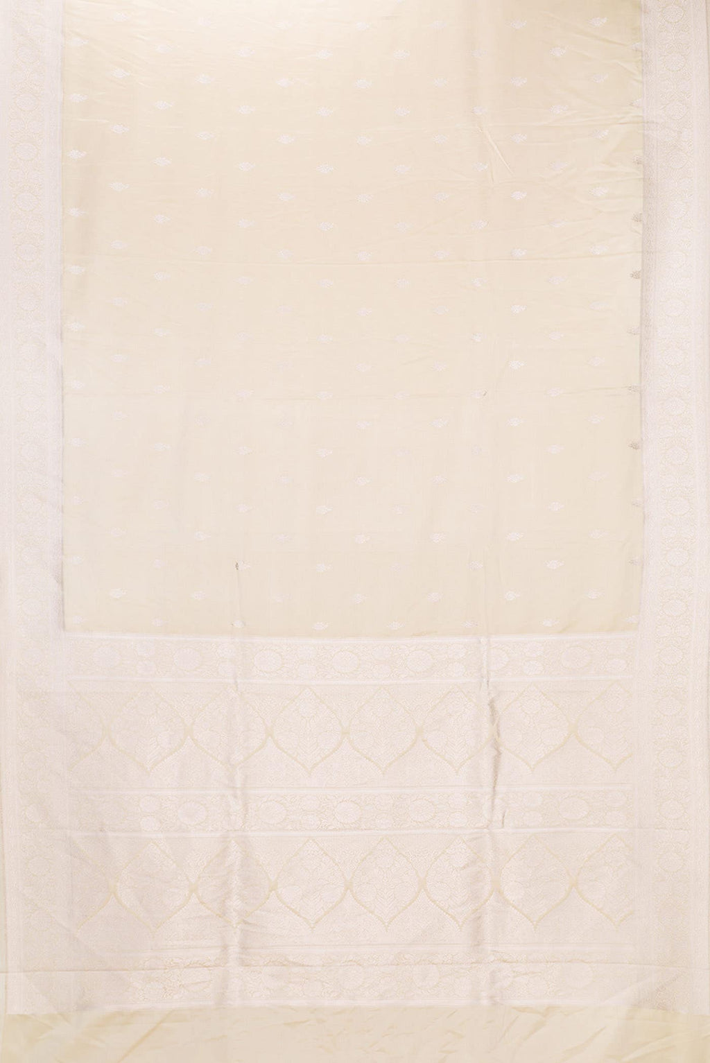 Beige Dual Tone Blended Banarasi Silk Saree