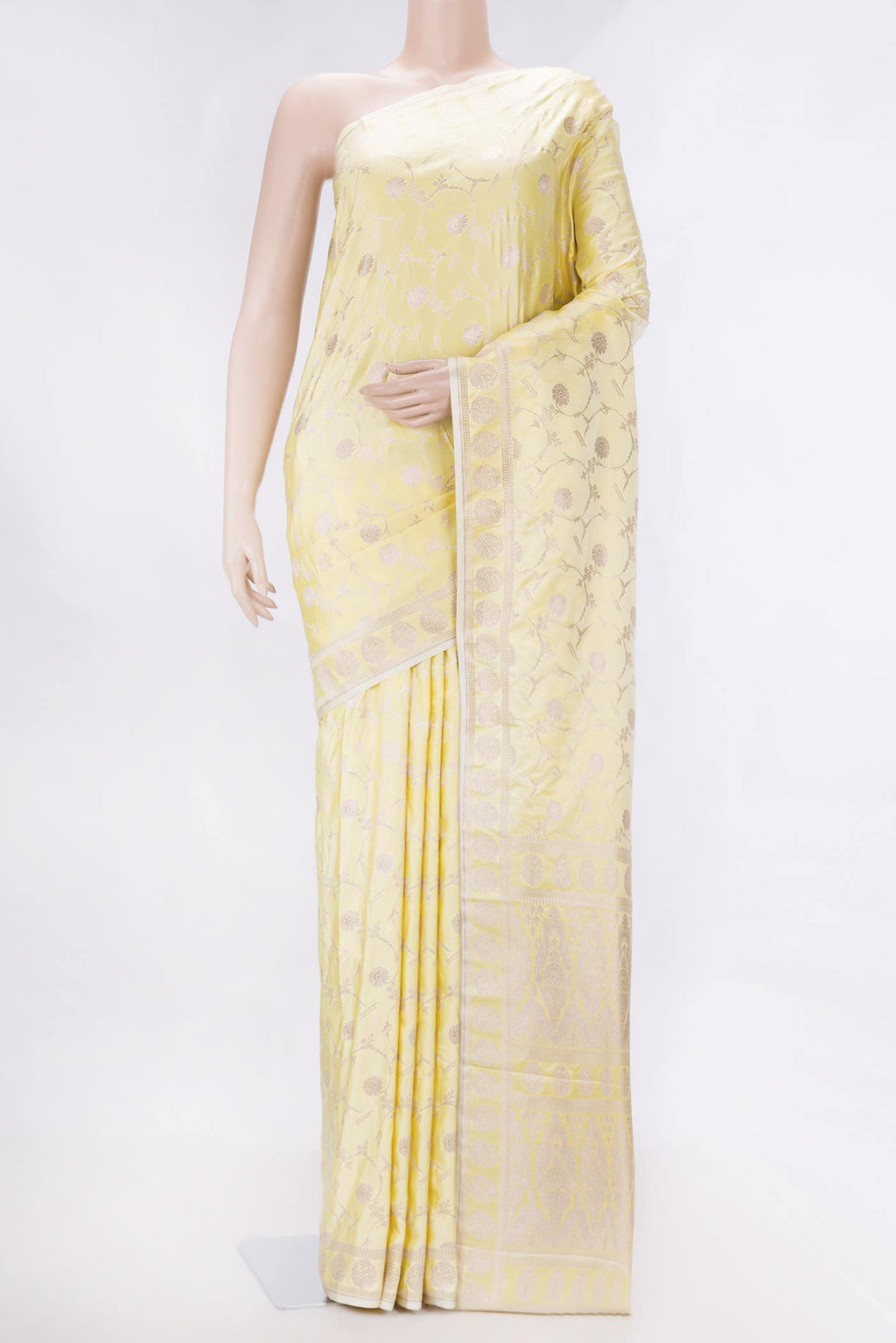 Sandal Dual Tone Blended Banarasi Silk Saree