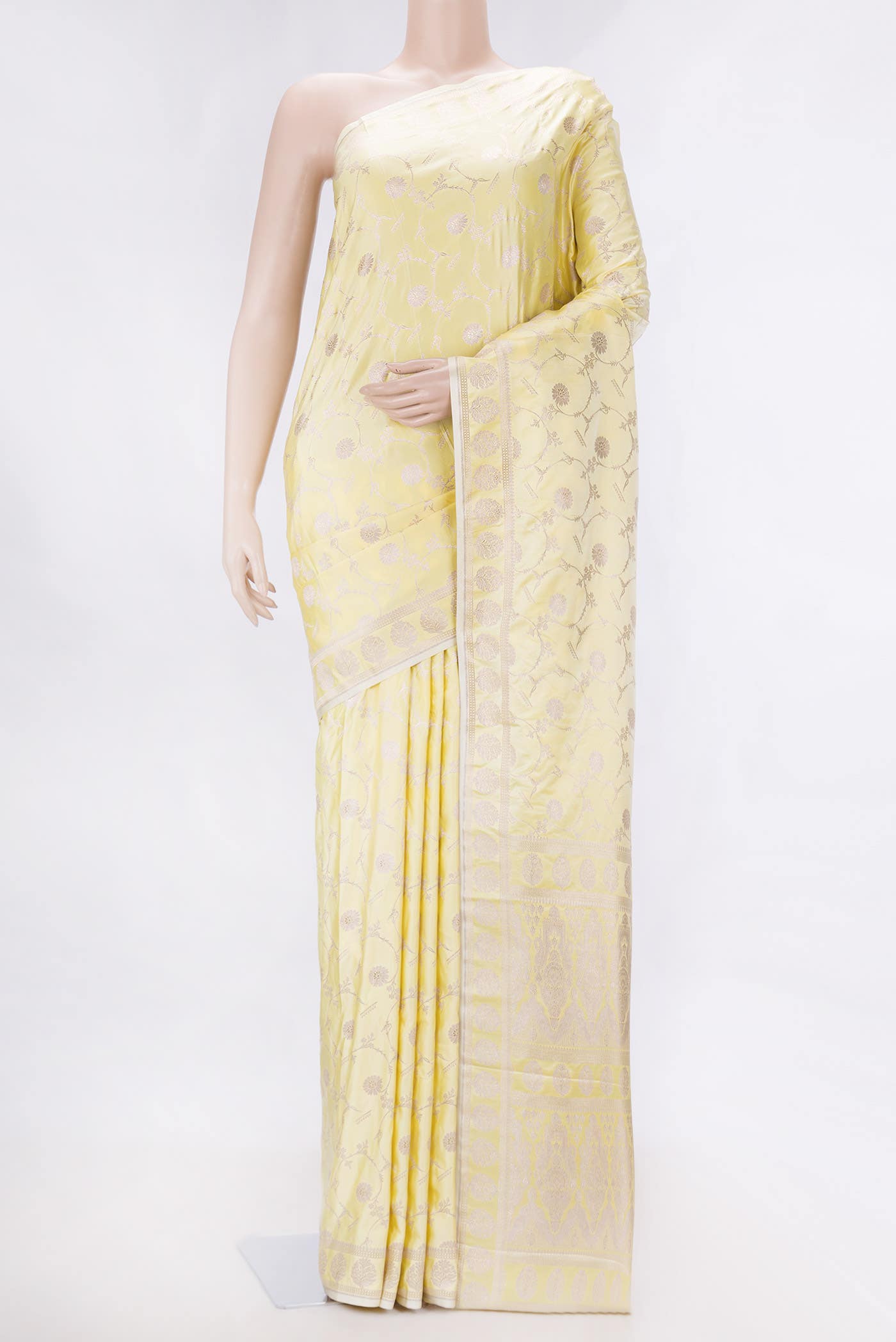 Sandal Dual Tone Blended Banarasi Silk Saree