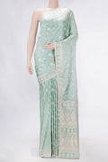 Light Blue Dual Tone Blended Banarasi Silk Saree