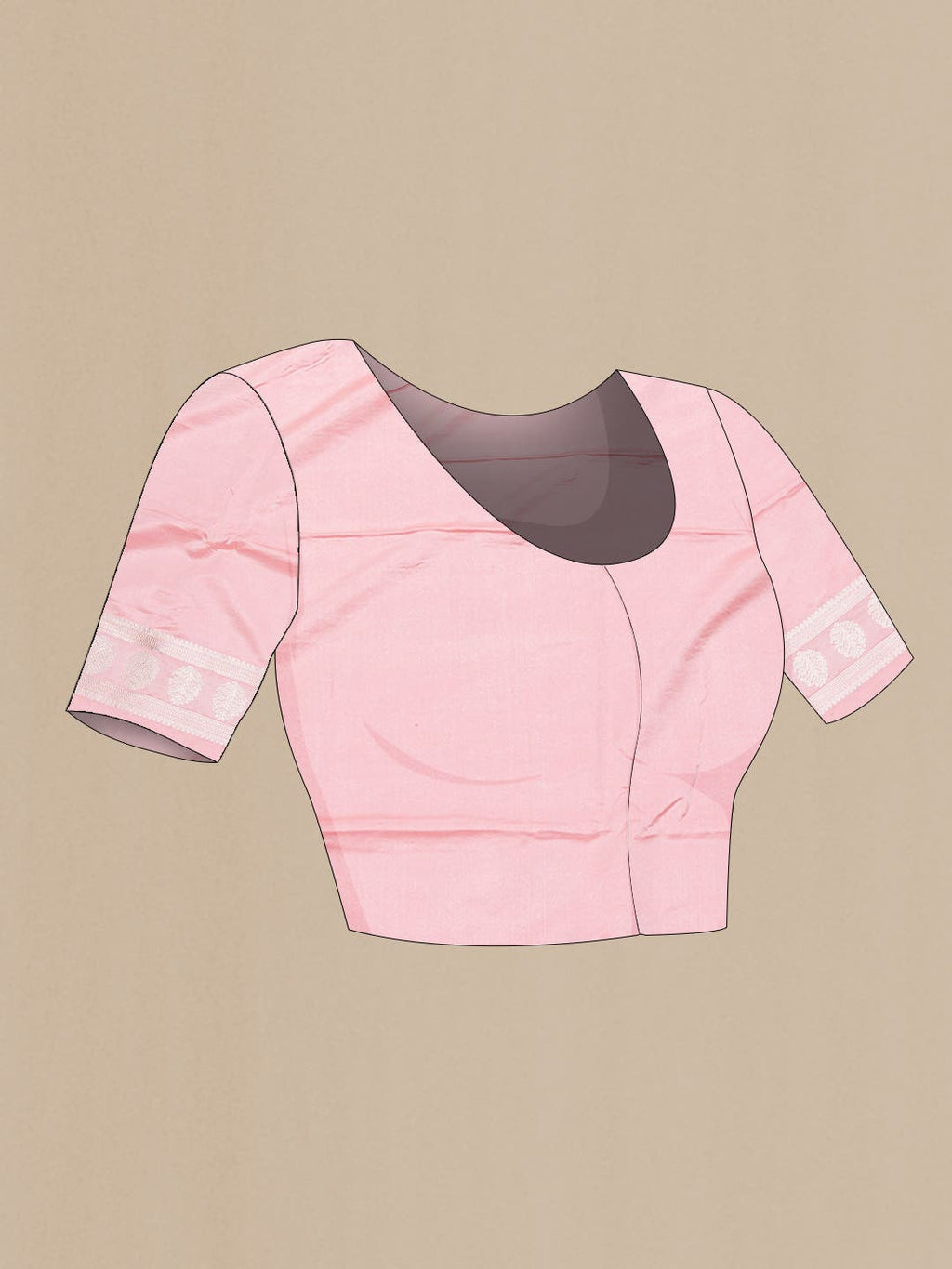 Pink Dual Tone Blended Banarasi Silk Saree