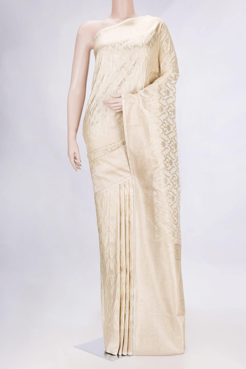 Sandal Dual Tone Blended Banarasi Silk Saree