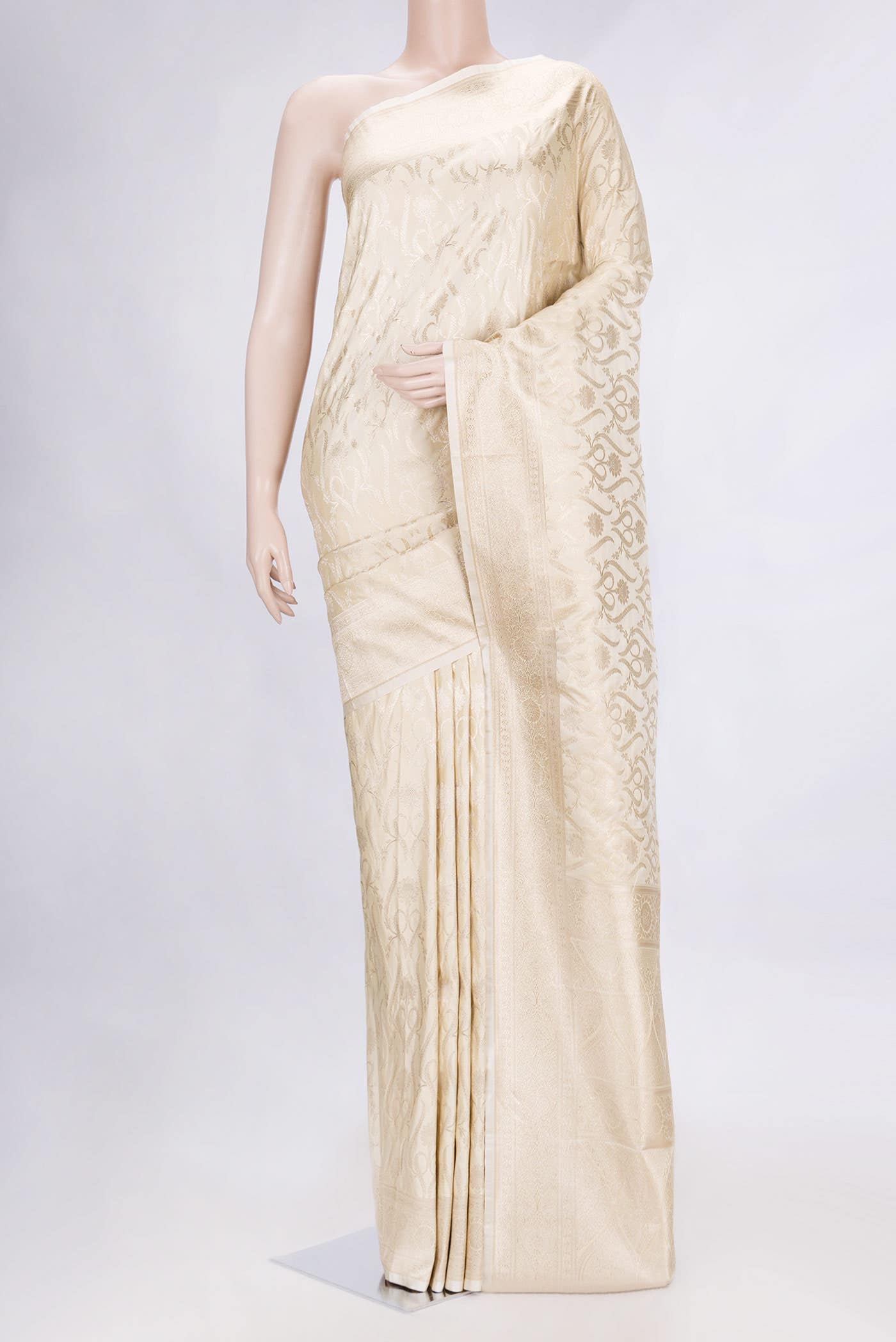 Sandal Dual Tone Blended Banarasi Silk Saree