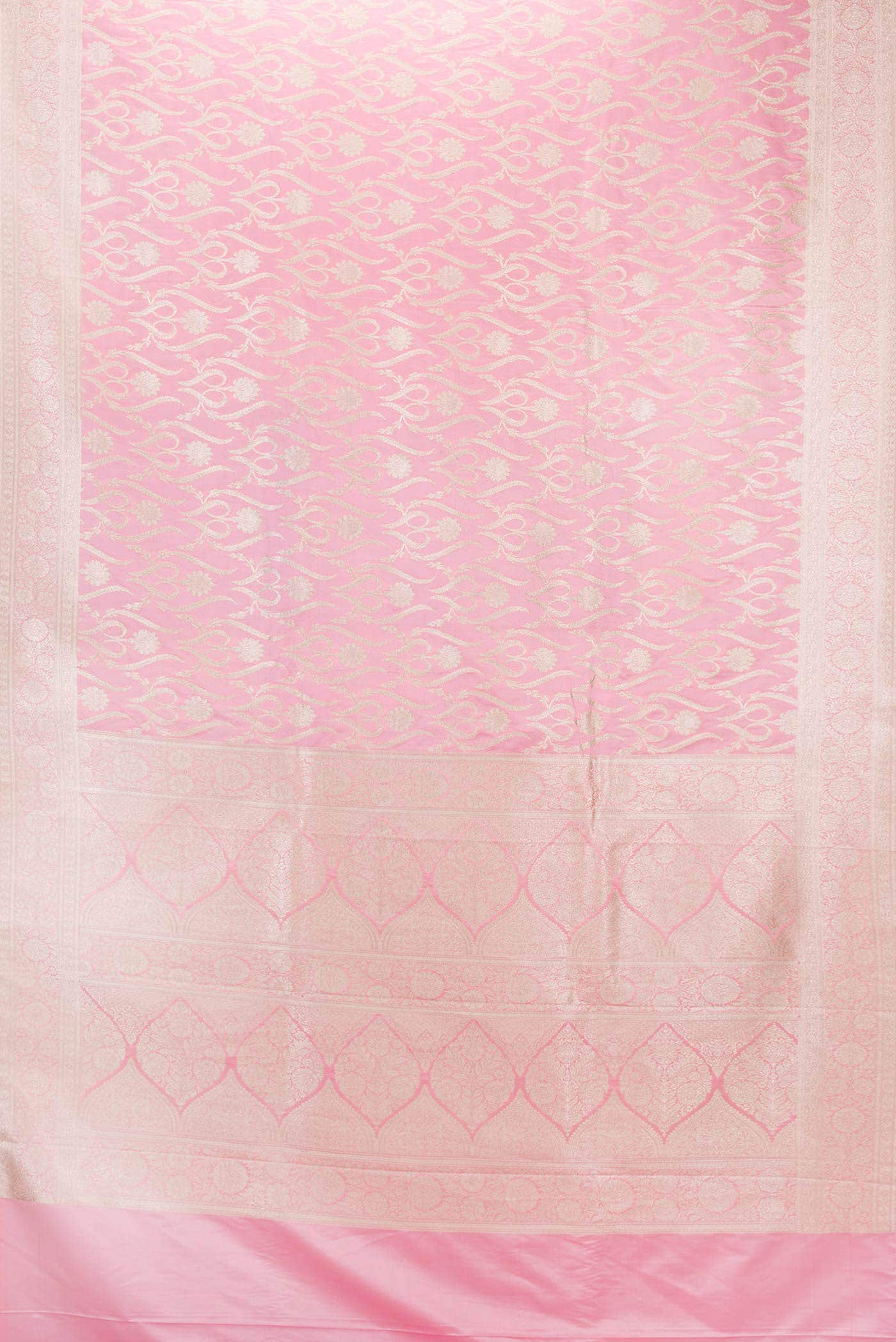 Pink Dual Tone Blended Banarasi Silk Saree